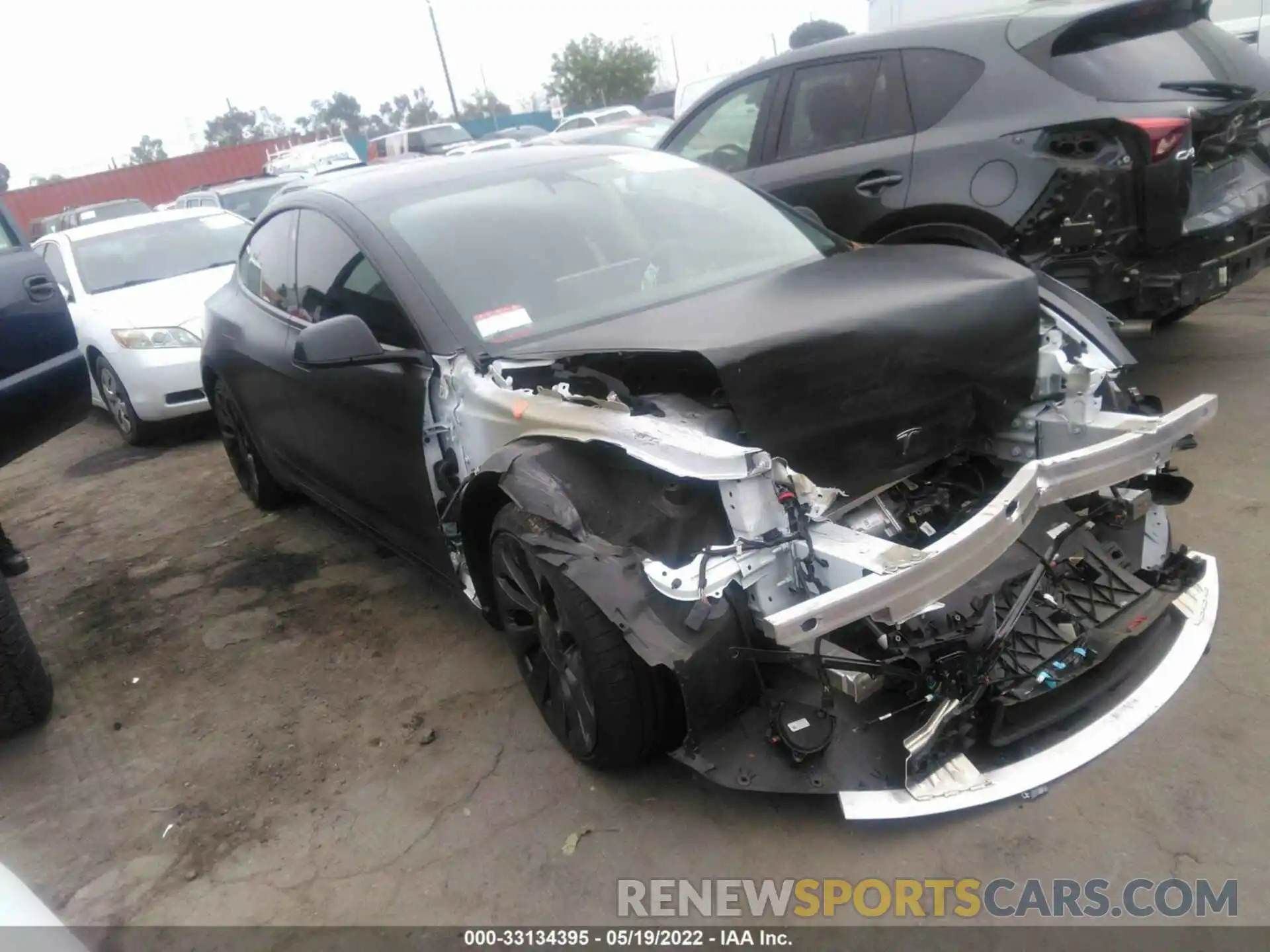 1 Photograph of a damaged car 5YJ3E1EC5NF113300 TESLA MODEL 3 2022