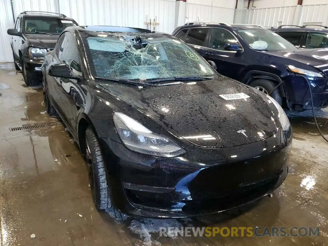 1 Photograph of a damaged car 5YJ3E1EC5NF168331 TESLA MODEL 3 2022