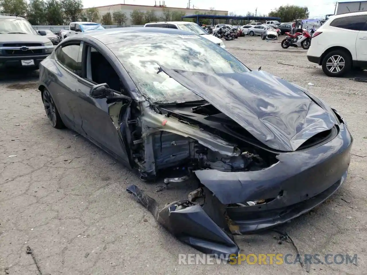 1 Photograph of a damaged car 5YJ3E1EC5NF179765 TESLA MODEL 3 2022