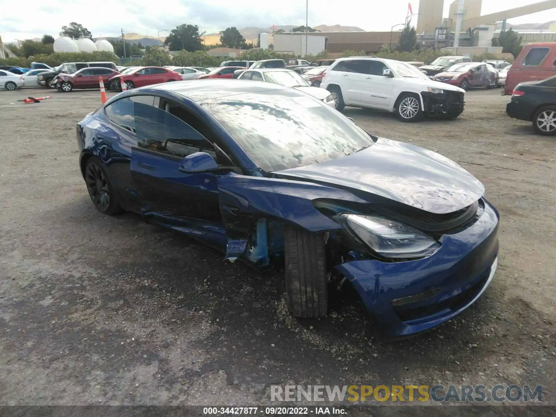 1 Photograph of a damaged car 5YJ3E1EC5NF267294 TESLA MODEL 3 2022