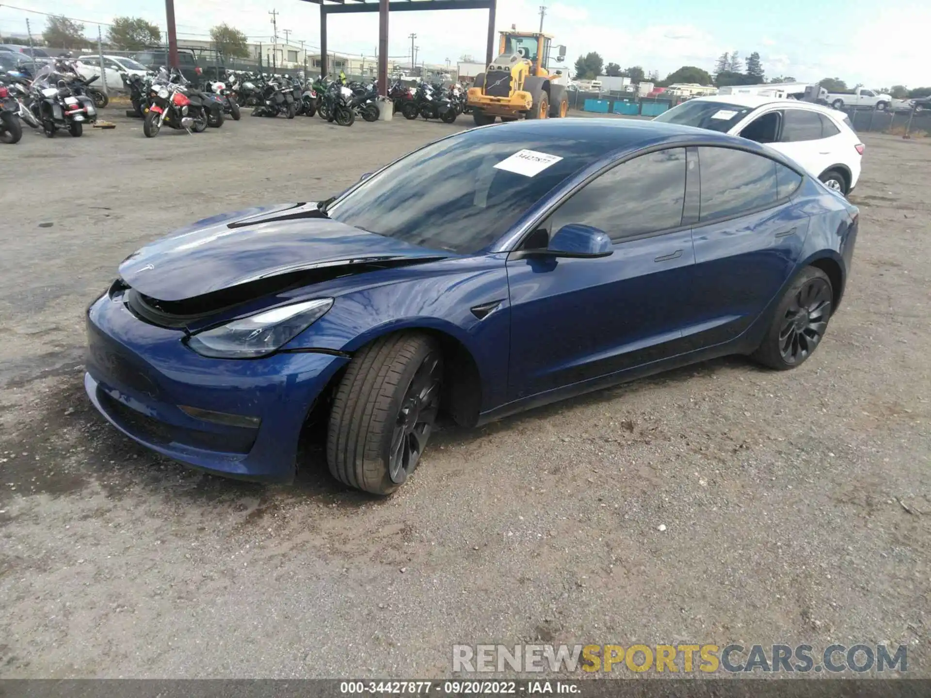 2 Photograph of a damaged car 5YJ3E1EC5NF267294 TESLA MODEL 3 2022