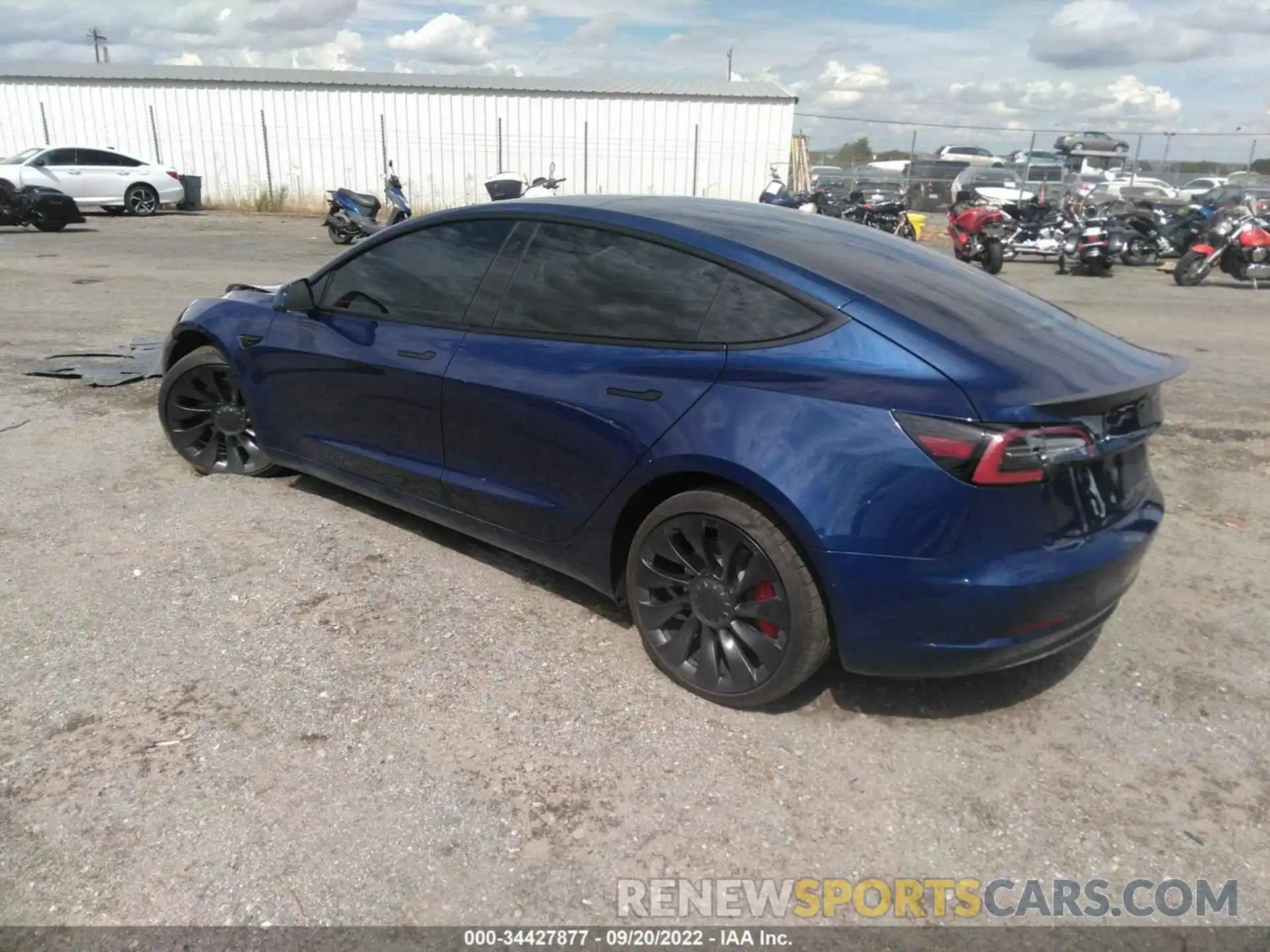 3 Photograph of a damaged car 5YJ3E1EC5NF267294 TESLA MODEL 3 2022