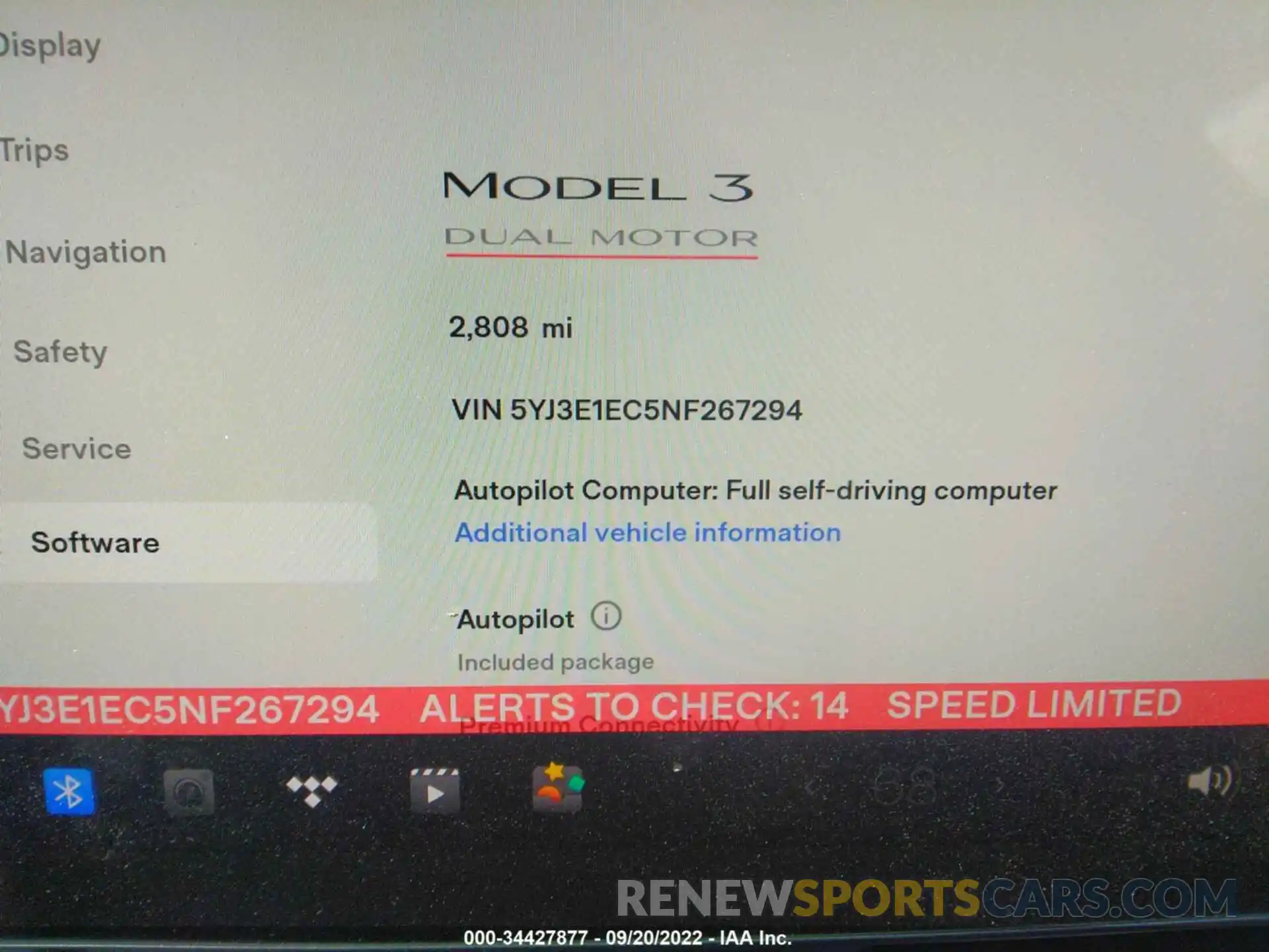 7 Photograph of a damaged car 5YJ3E1EC5NF267294 TESLA MODEL 3 2022