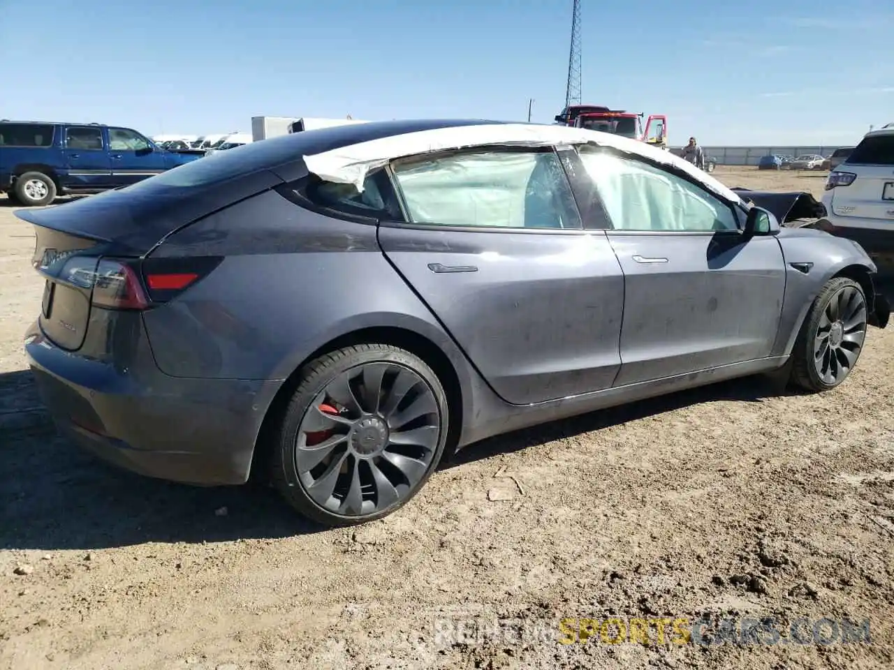 3 Photograph of a damaged car 5YJ3E1EC5NF329969 TESLA MODEL 3 2022