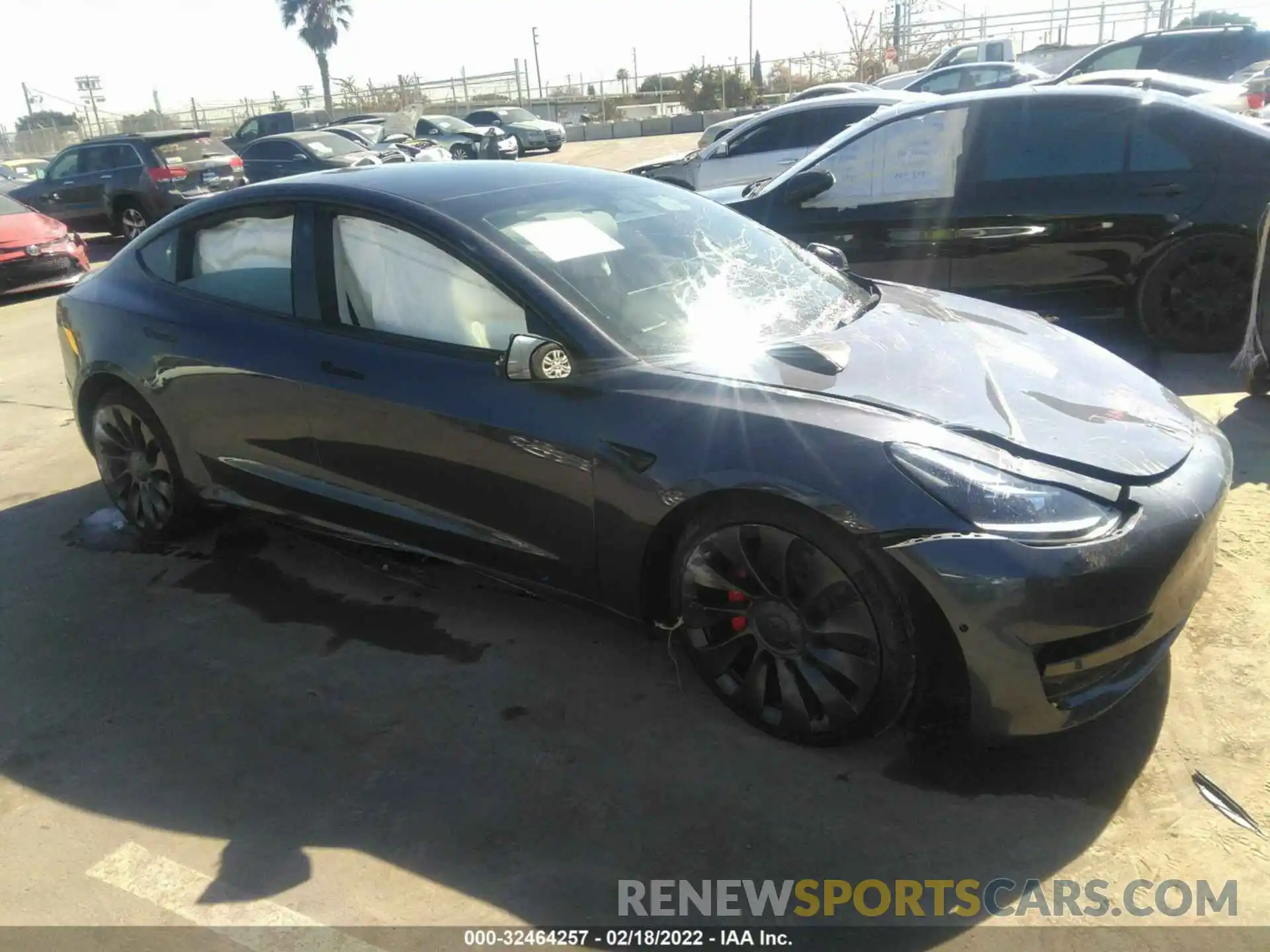 1 Photograph of a damaged car 5YJ3E1EC6NF131398 TESLA MODEL 3 2022