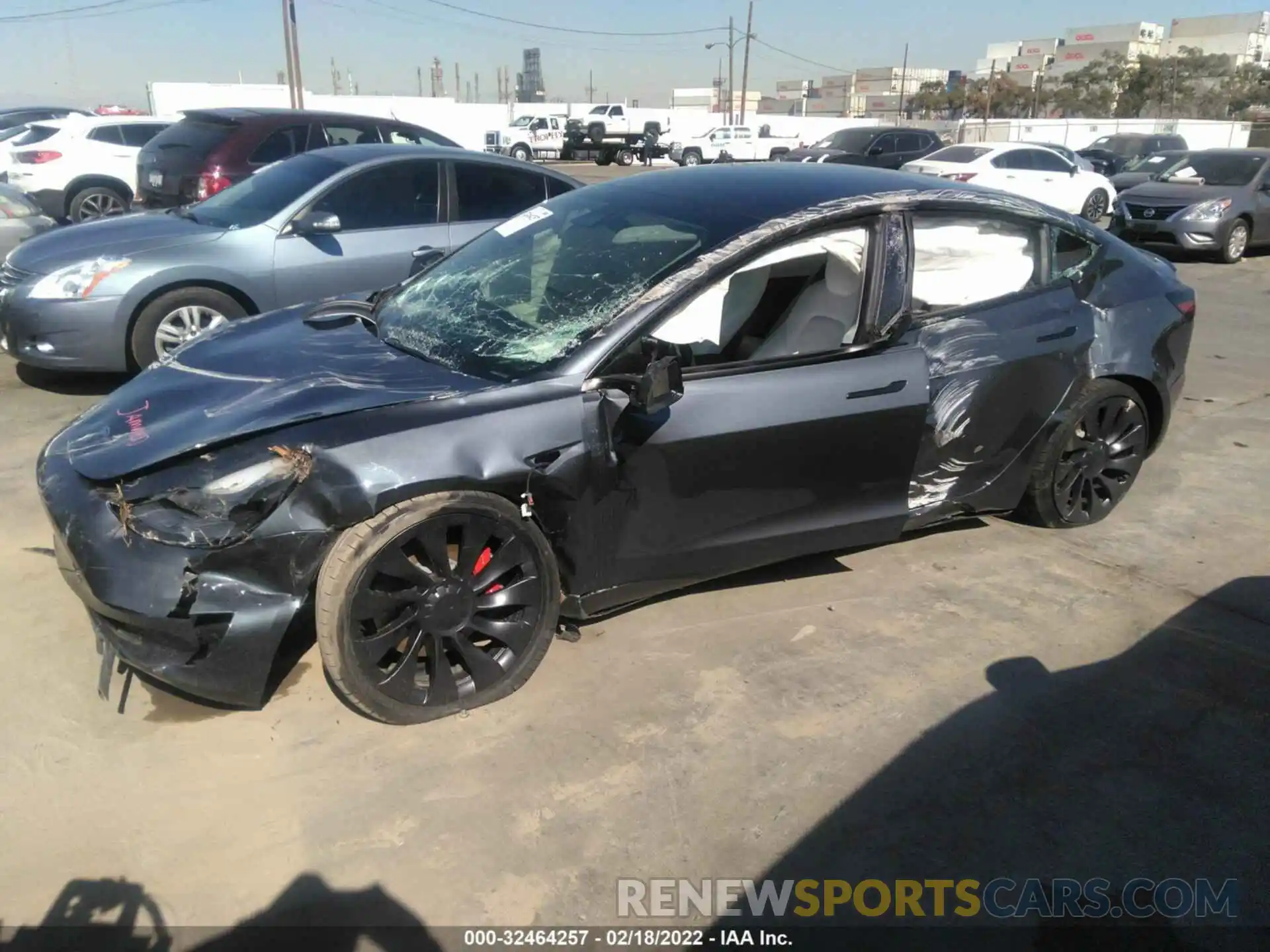 2 Photograph of a damaged car 5YJ3E1EC6NF131398 TESLA MODEL 3 2022