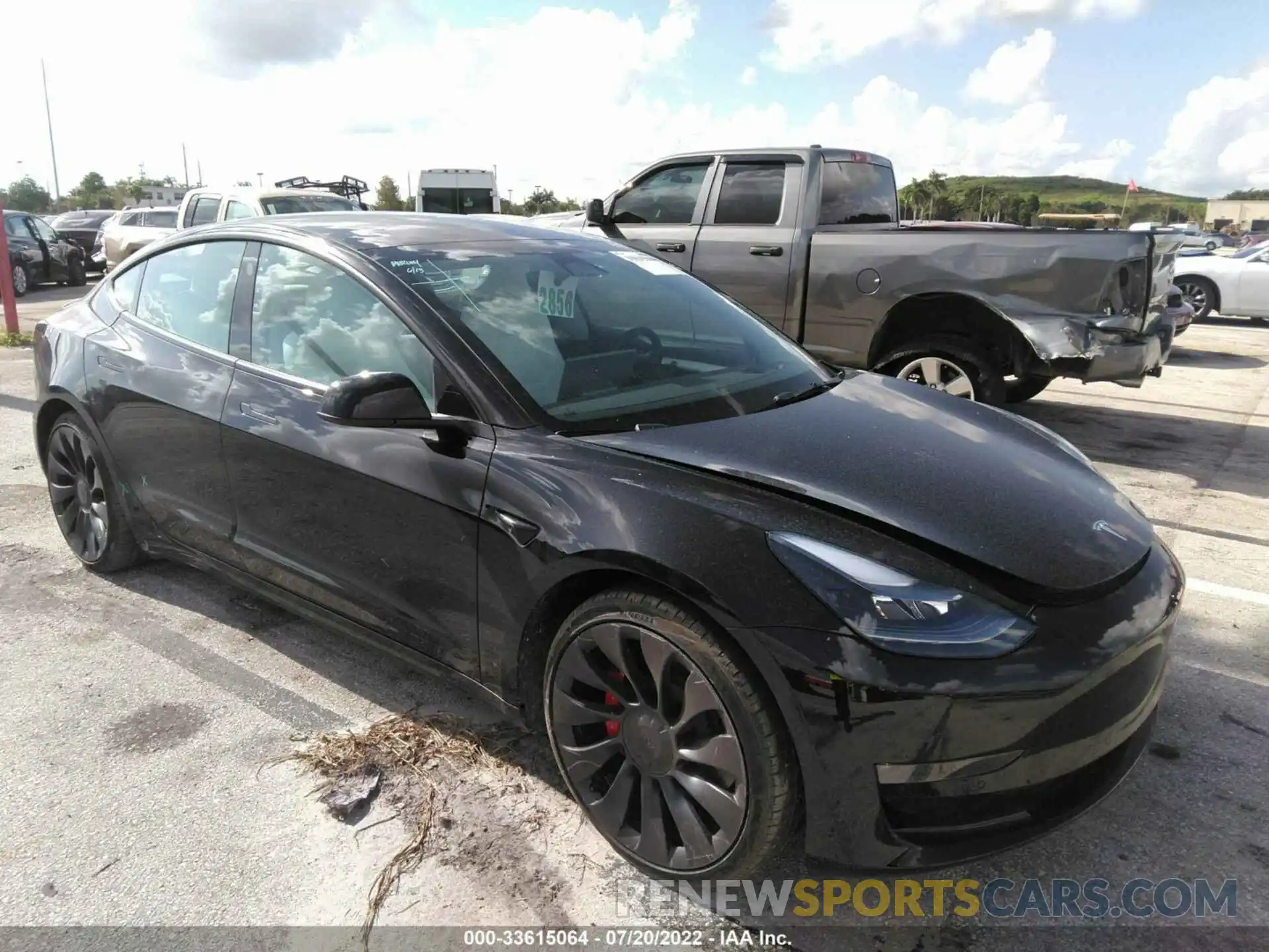 1 Photograph of a damaged car 5YJ3E1EC6NF163302 TESLA MODEL 3 2022