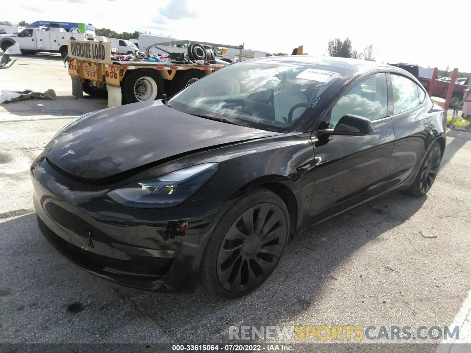 2 Photograph of a damaged car 5YJ3E1EC6NF163302 TESLA MODEL 3 2022