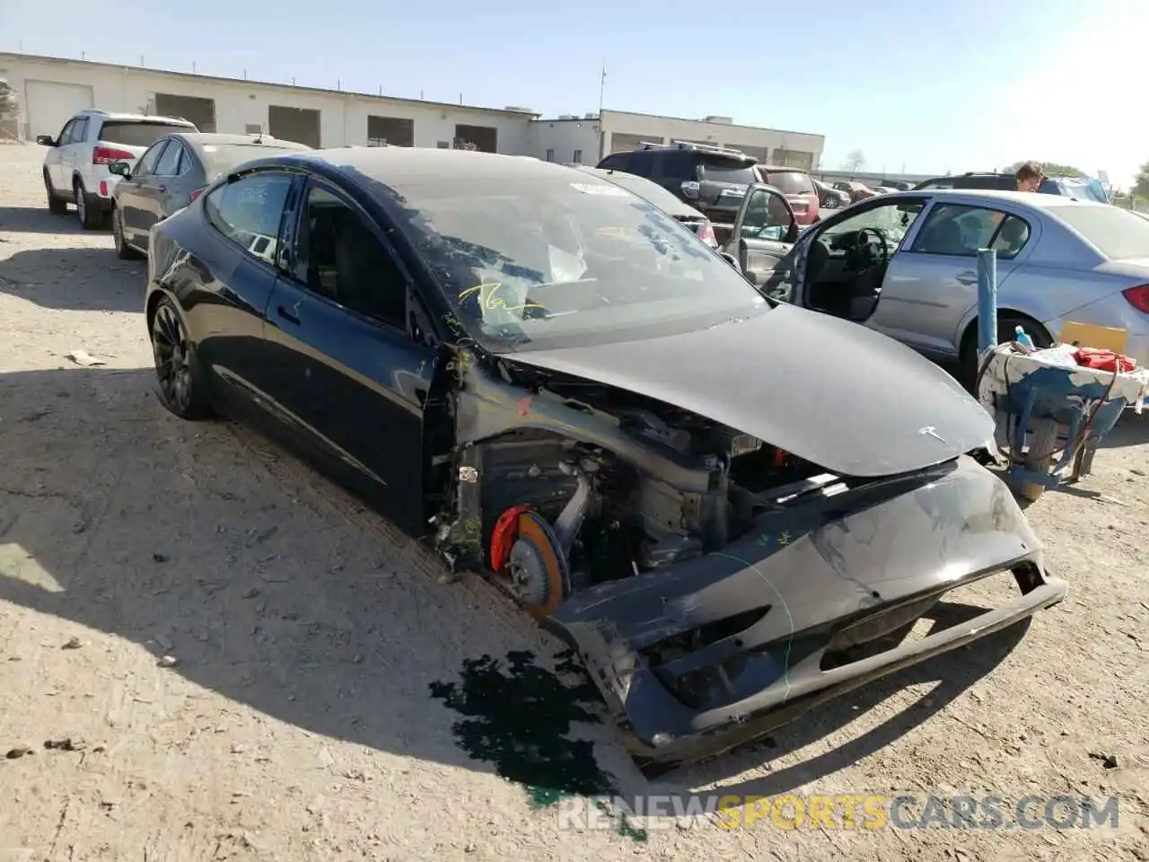 1 Photograph of a damaged car 5YJ3E1EC6NF163428 TESLA MODEL 3 2022