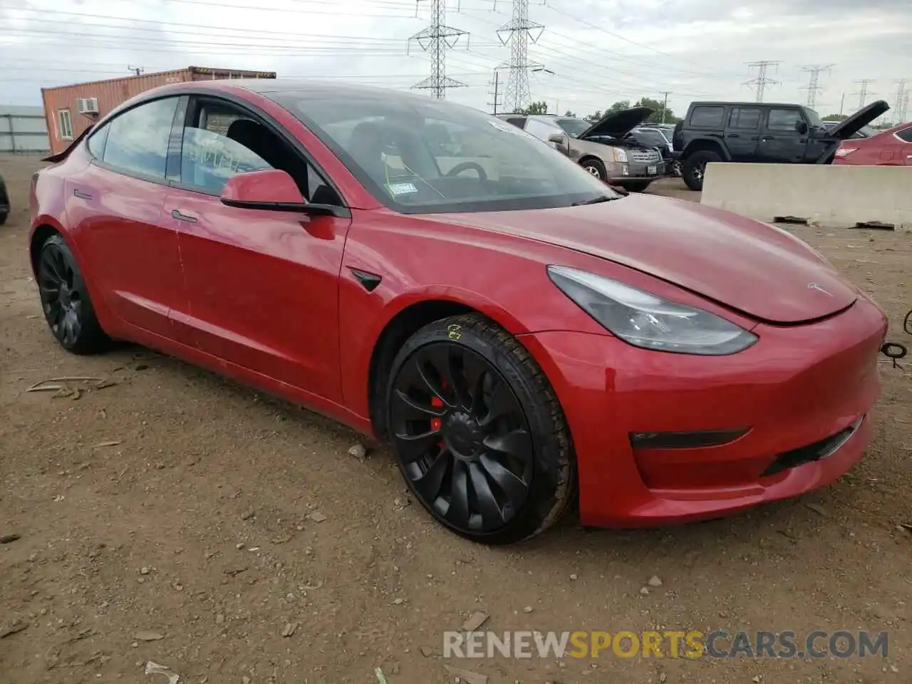 1 Photograph of a damaged car 5YJ3E1EC6NF203040 TESLA MODEL 3 2022