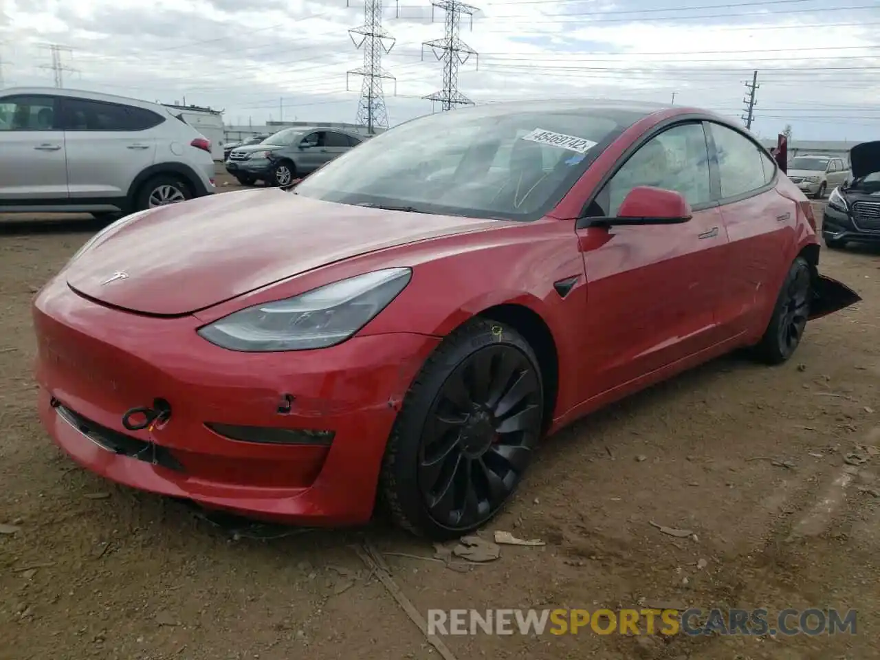 2 Photograph of a damaged car 5YJ3E1EC6NF203040 TESLA MODEL 3 2022