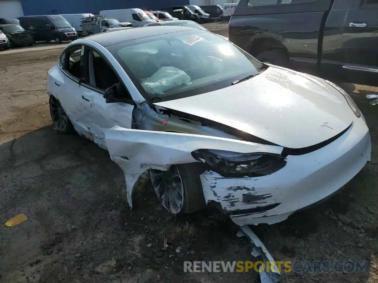 1 Photograph of a damaged car 5YJ3E1EC7NF154947 TESLA MODEL 3 2022