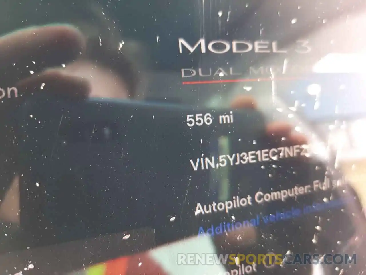 8 Photograph of a damaged car 5YJ3E1EC7NF203323 TESLA MODEL 3 2022