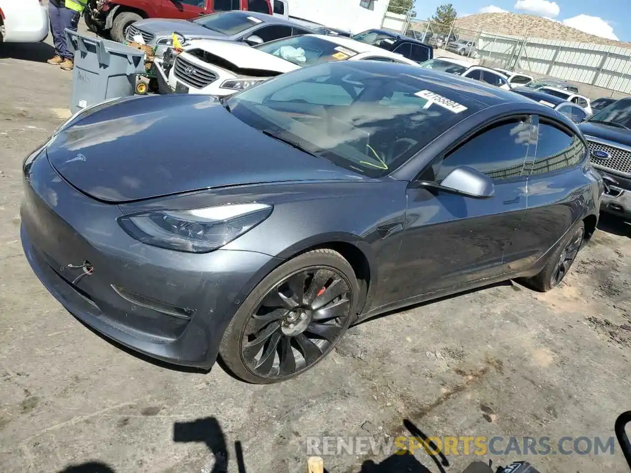 1 Photograph of a damaged car 5YJ3E1EC7NF228089 TESLA MODEL 3 2022