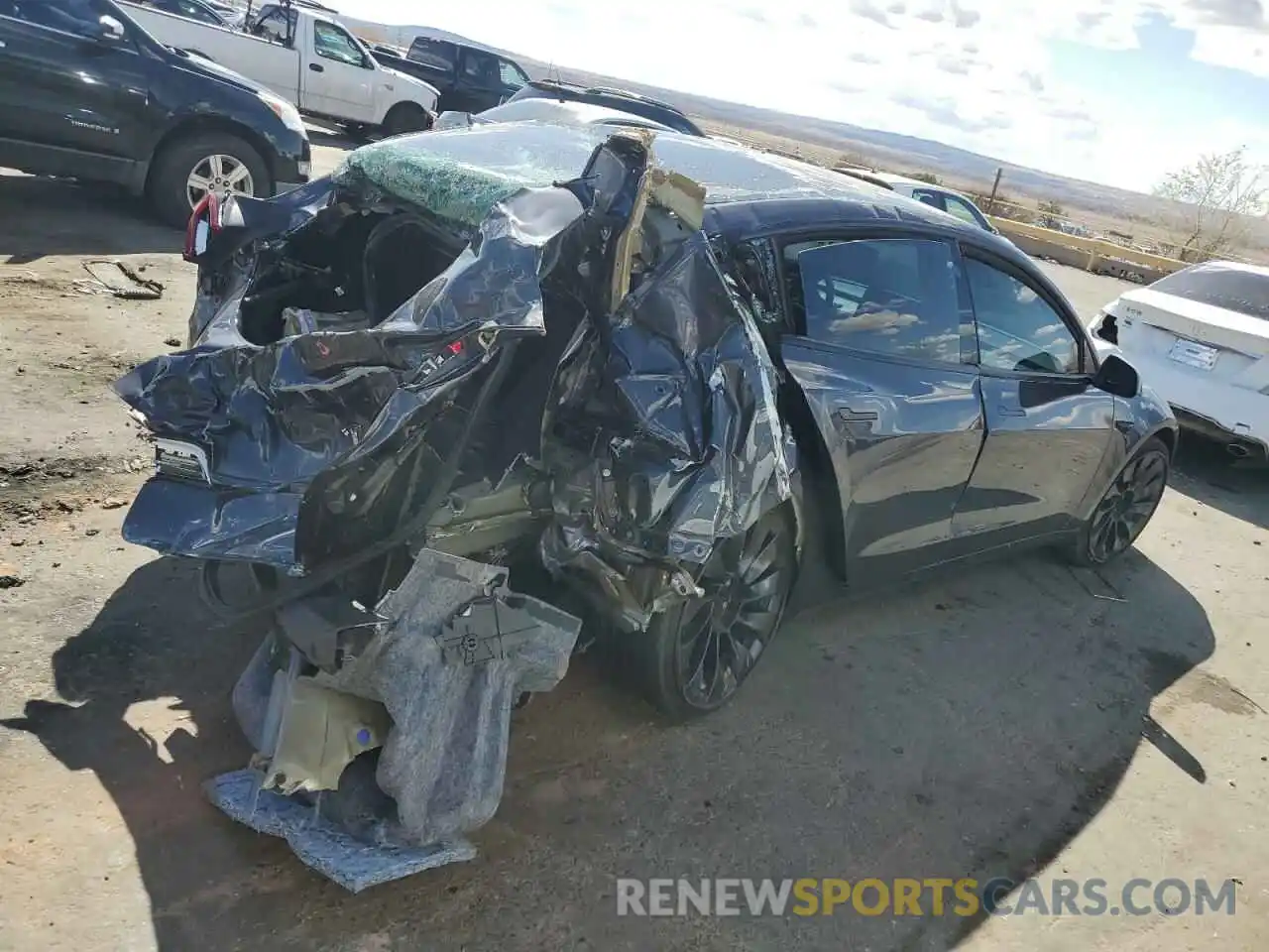 3 Photograph of a damaged car 5YJ3E1EC7NF228089 TESLA MODEL 3 2022