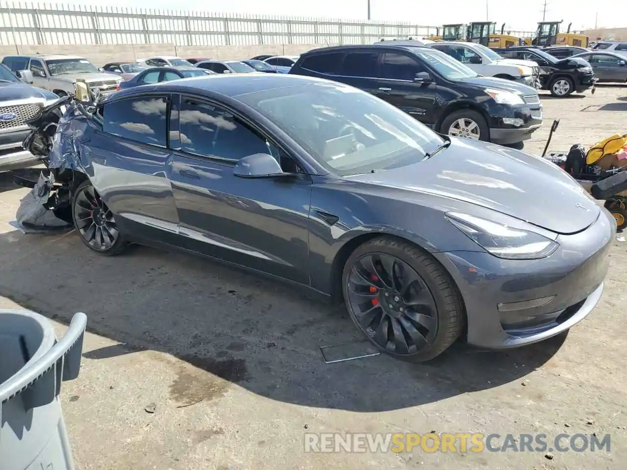 4 Photograph of a damaged car 5YJ3E1EC7NF228089 TESLA MODEL 3 2022