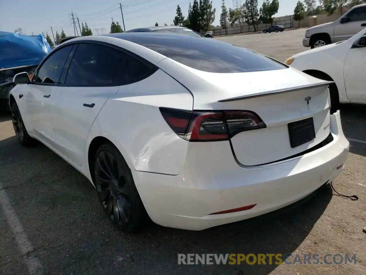 3 Photograph of a damaged car 5YJ3E1EC8NF209079 TESLA MODEL 3 2022