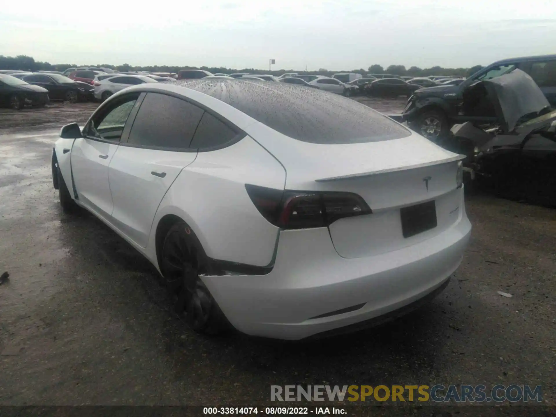 3 Photograph of a damaged car 5YJ3E1EC8NF255253 TESLA MODEL 3 2022