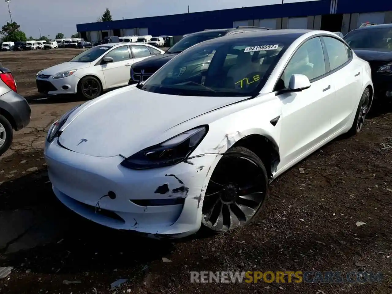 2 Photograph of a damaged car 5YJ3E1EC8NF274028 TESLA MODEL 3 2022