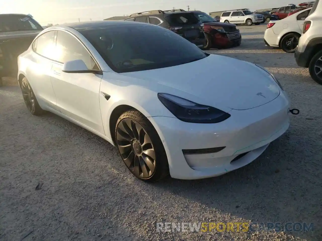 1 Photograph of a damaged car 5YJ3E1EC9NF134621 TESLA MODEL 3 2022