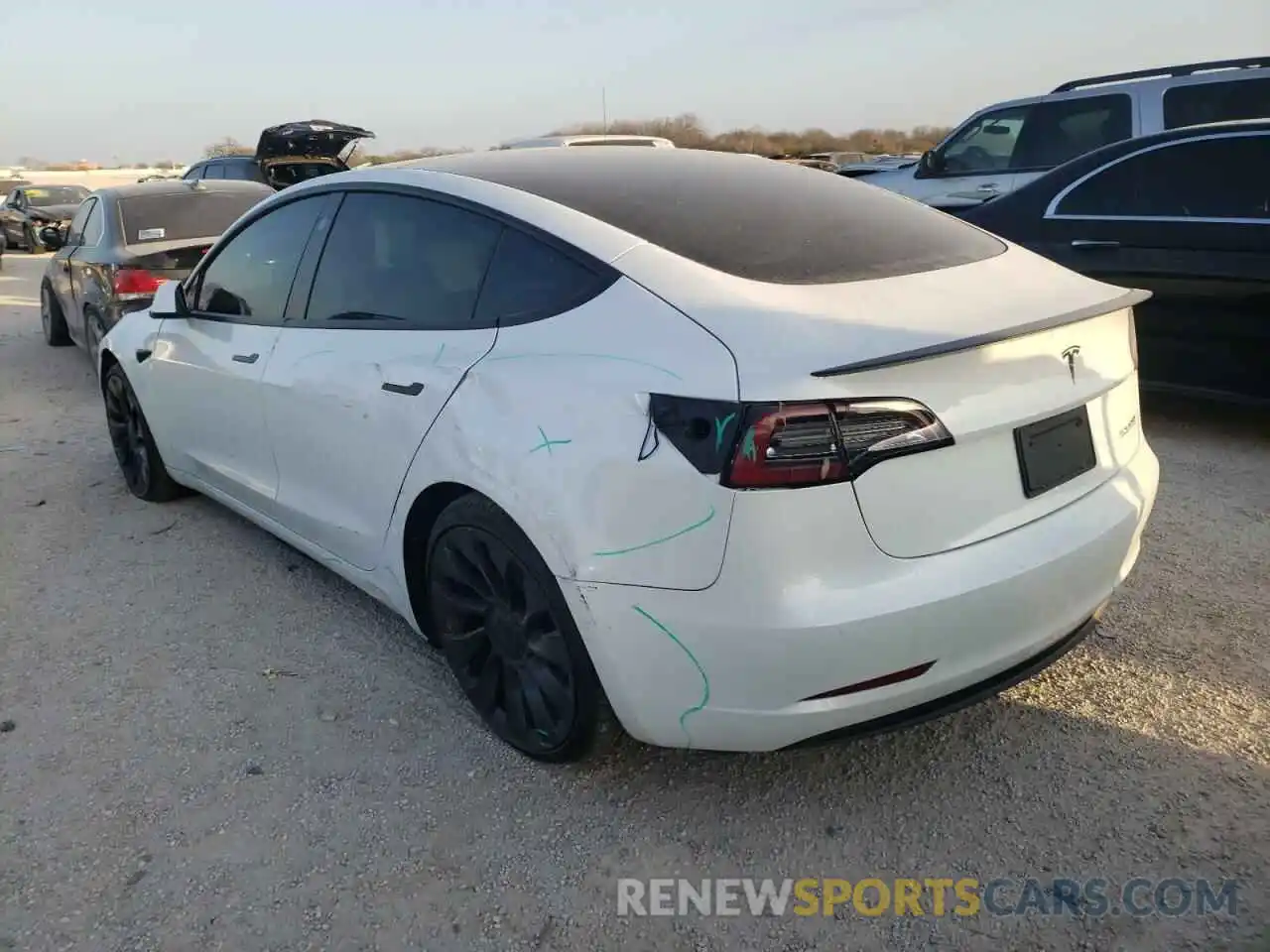 3 Photograph of a damaged car 5YJ3E1EC9NF134621 TESLA MODEL 3 2022