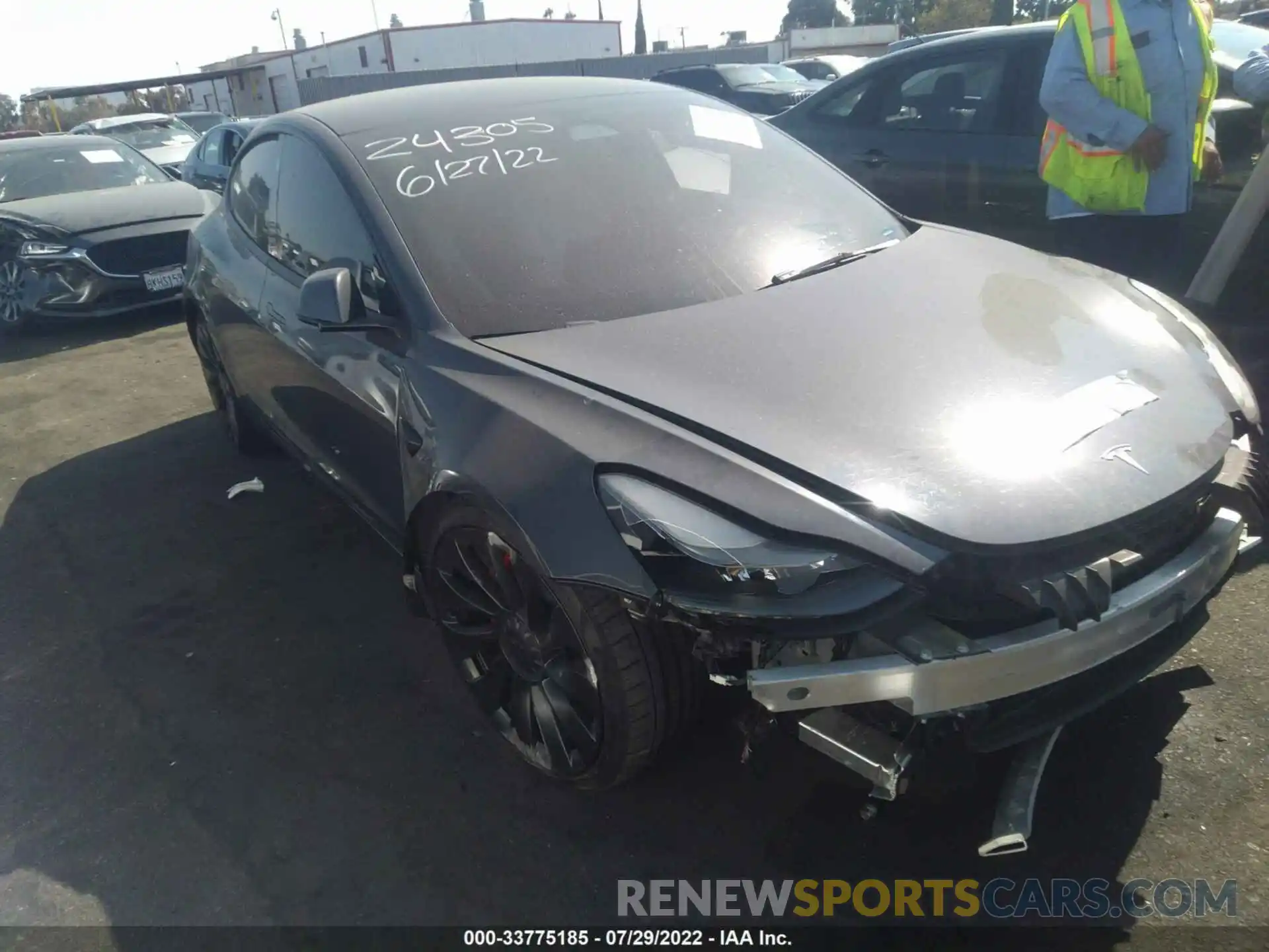 1 Photograph of a damaged car 5YJ3E1EC9NF228854 TESLA MODEL 3 2022