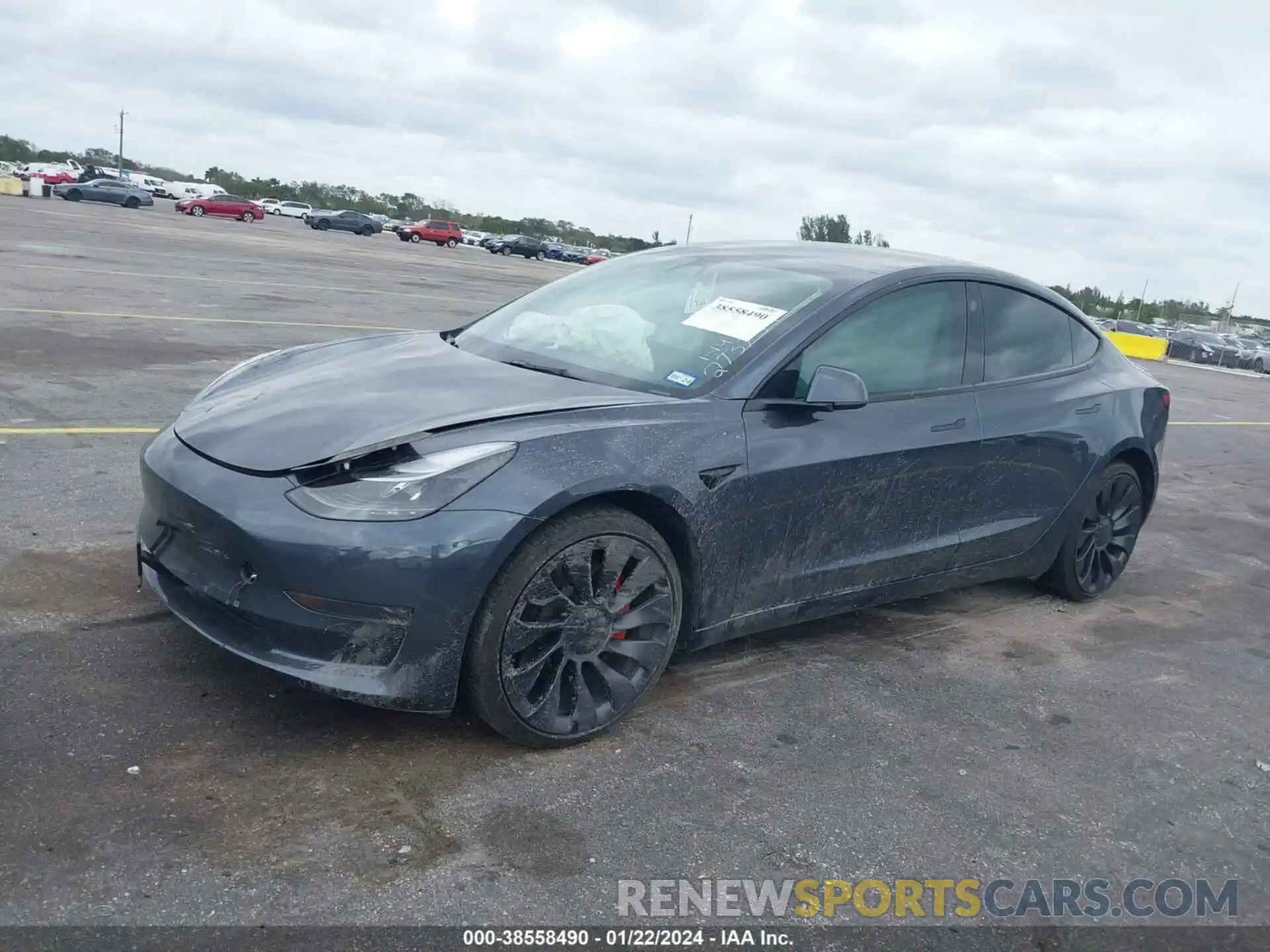 2 Photograph of a damaged car 5YJ3E1EC9NF273759 TESLA MODEL 3 2022