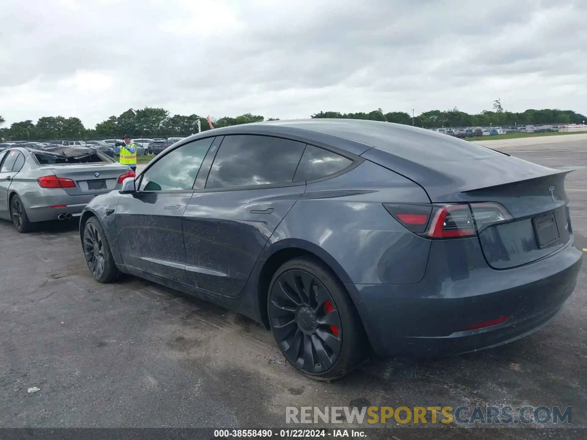 3 Photograph of a damaged car 5YJ3E1EC9NF273759 TESLA MODEL 3 2022