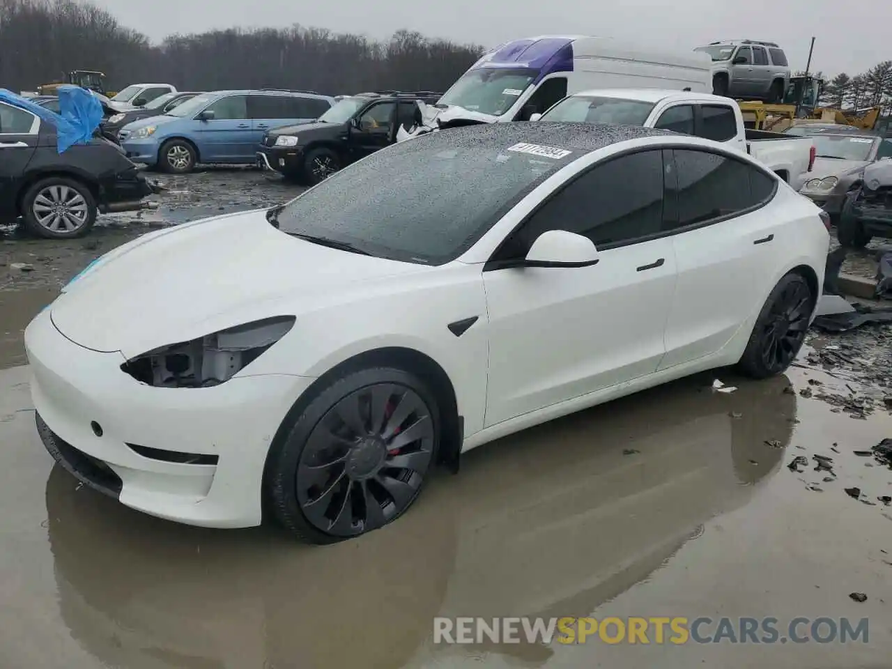 1 Photograph of a damaged car 5YJ3E1EC9NF335824 TESLA MODEL 3 2022