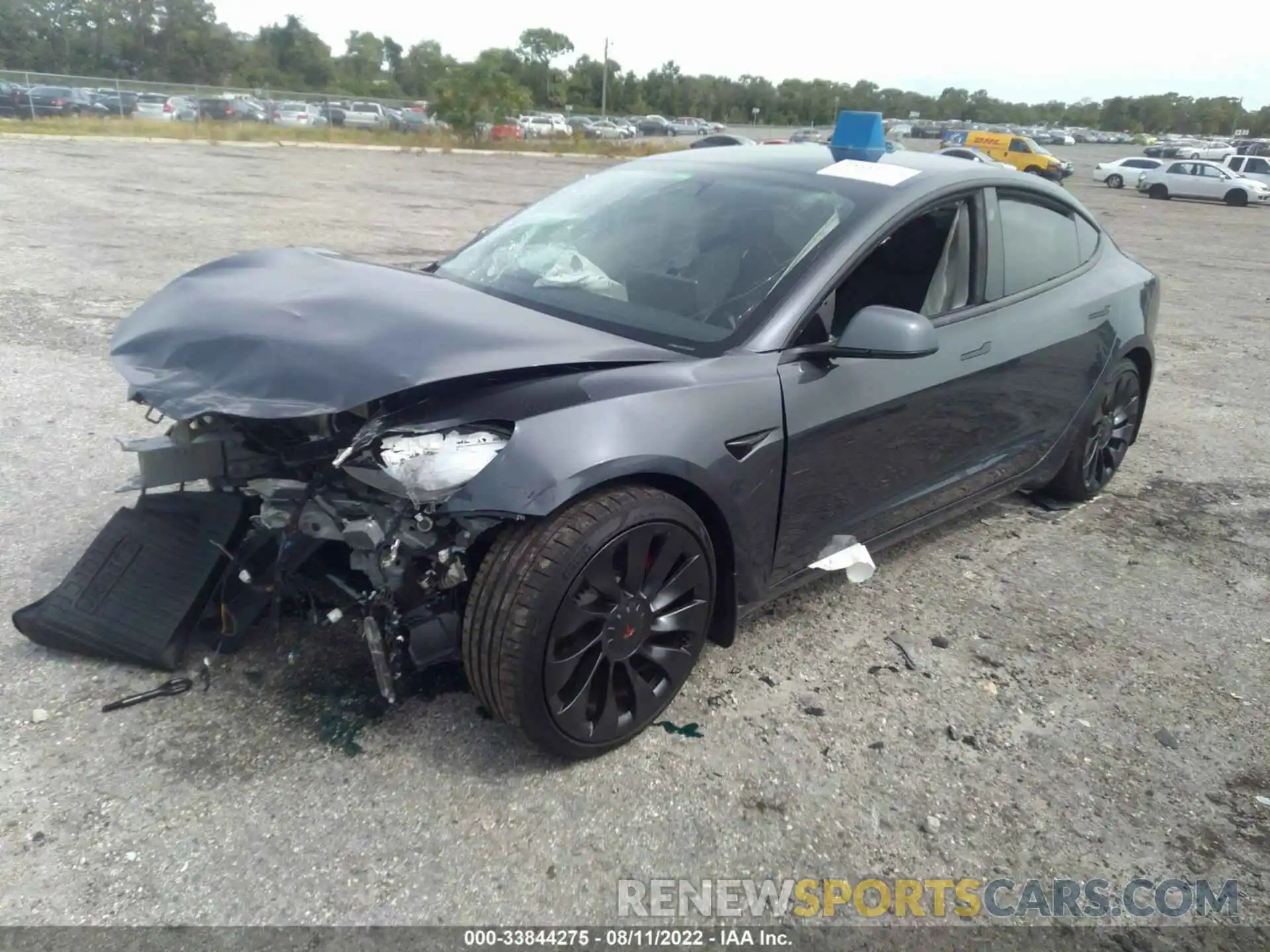 2 Photograph of a damaged car 5YJ3E1ECXNF248224 TESLA MODEL 3 2022