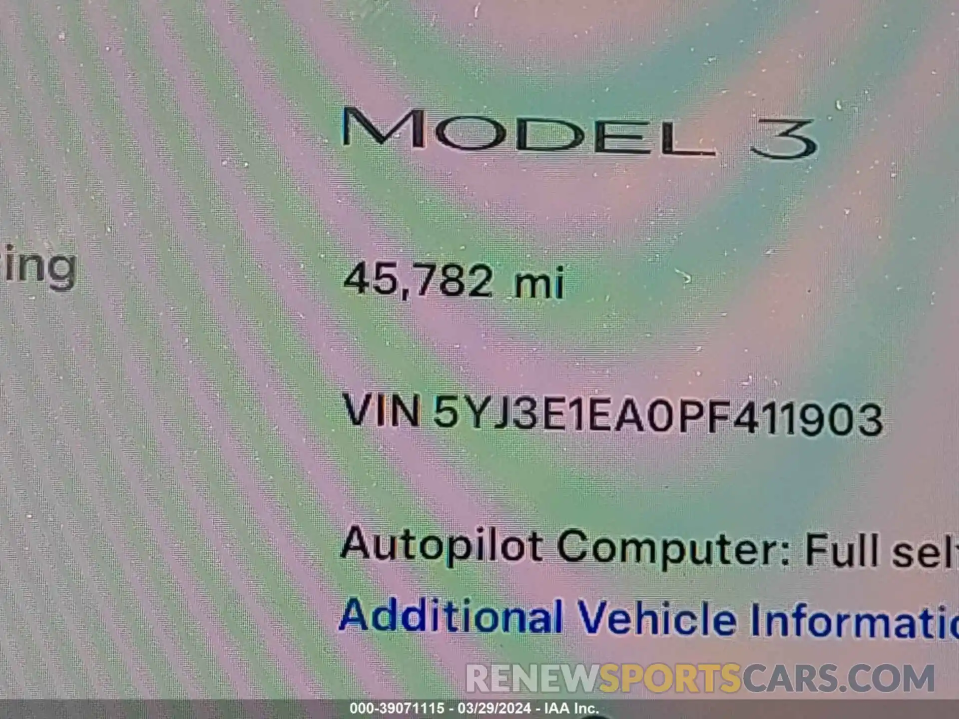 14 Фотография поврежденного автомобиля 5YJ3E1EA0PF411903 TESLA MODEL 3 2023