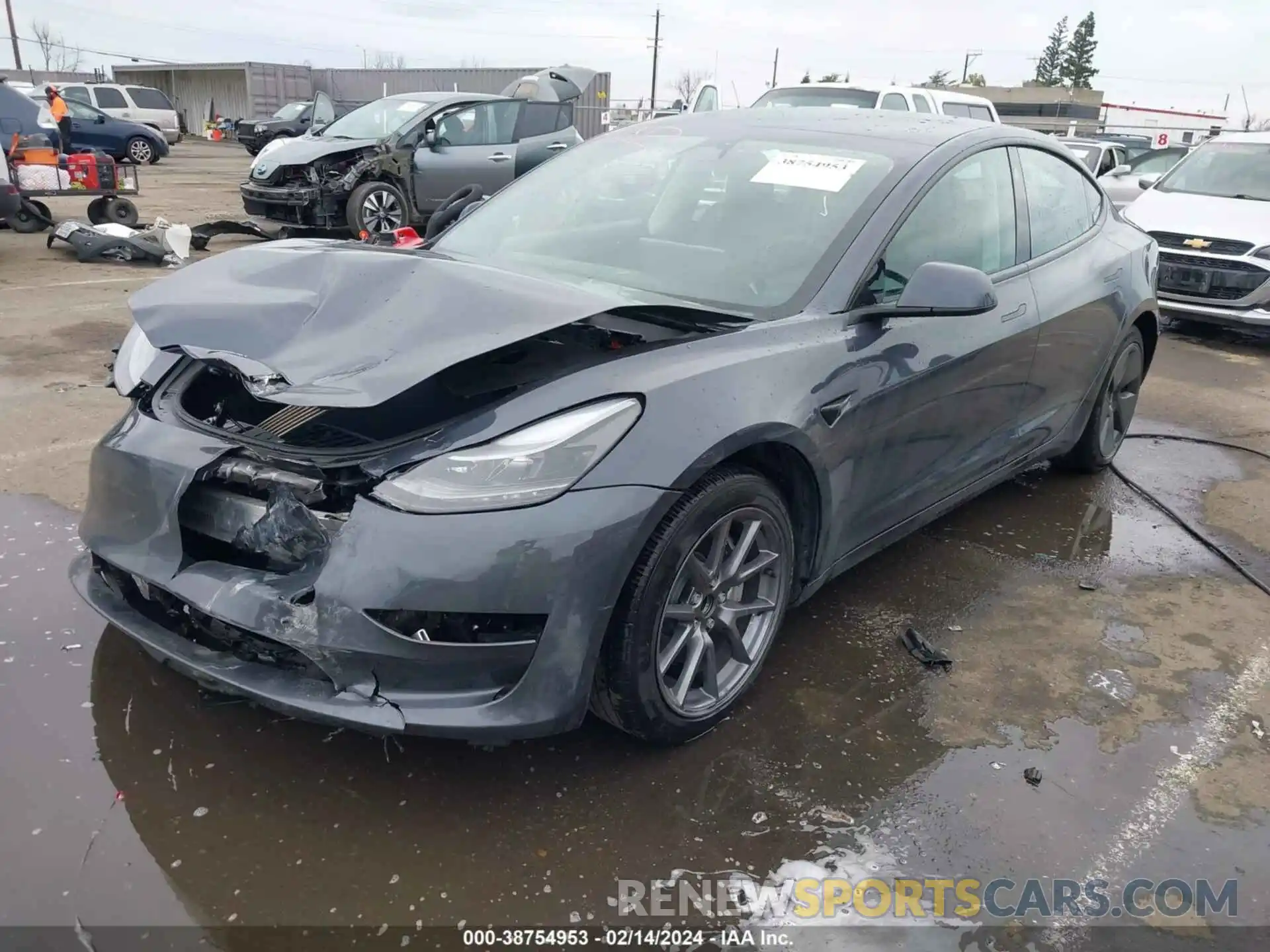 2 Photograph of a damaged car 5YJ3E1EA2PF398118 TESLA MODEL 3 2023