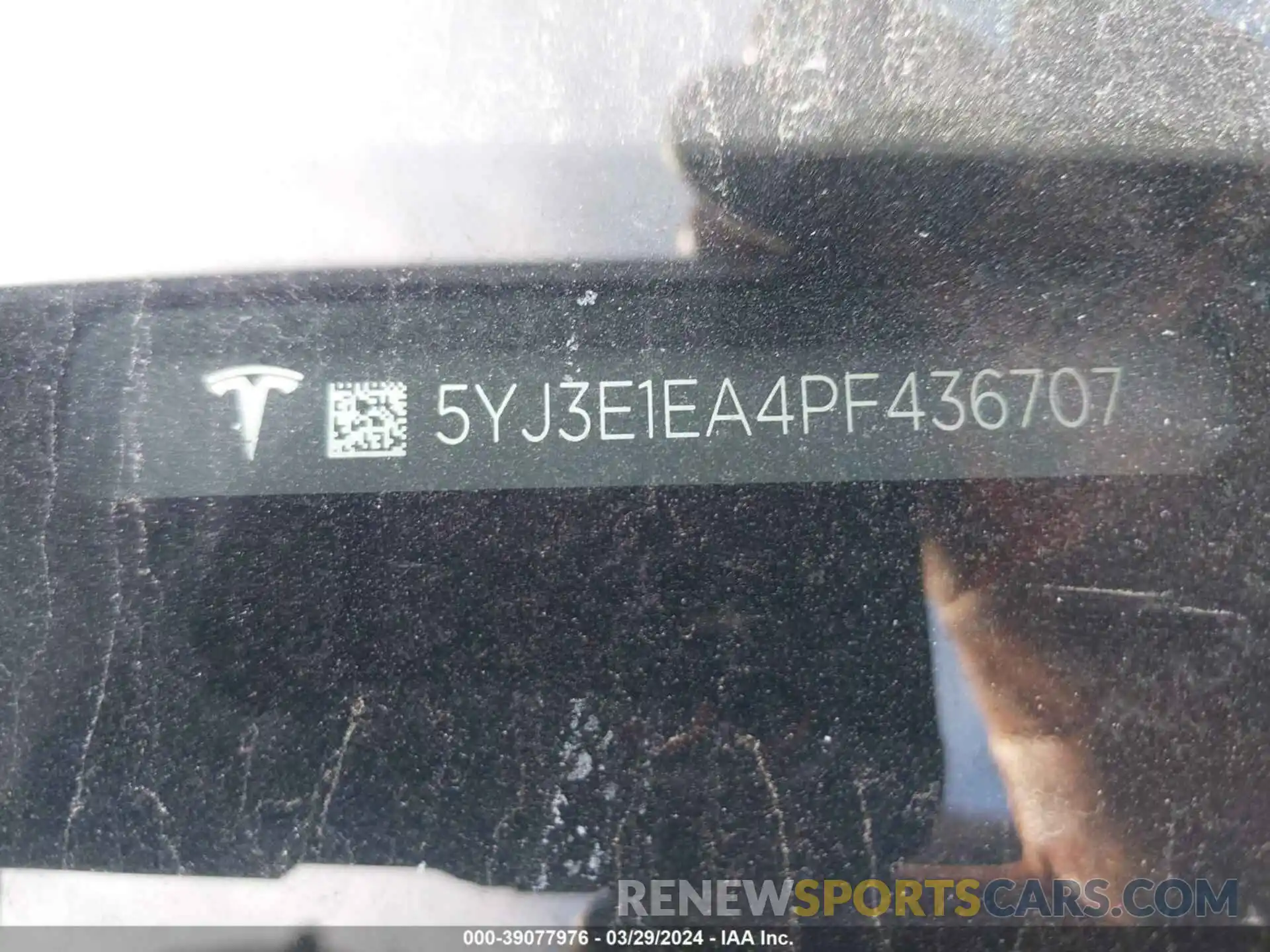 9 Photograph of a damaged car 5YJ3E1EA4PF436707 TESLA MODEL 3 2023