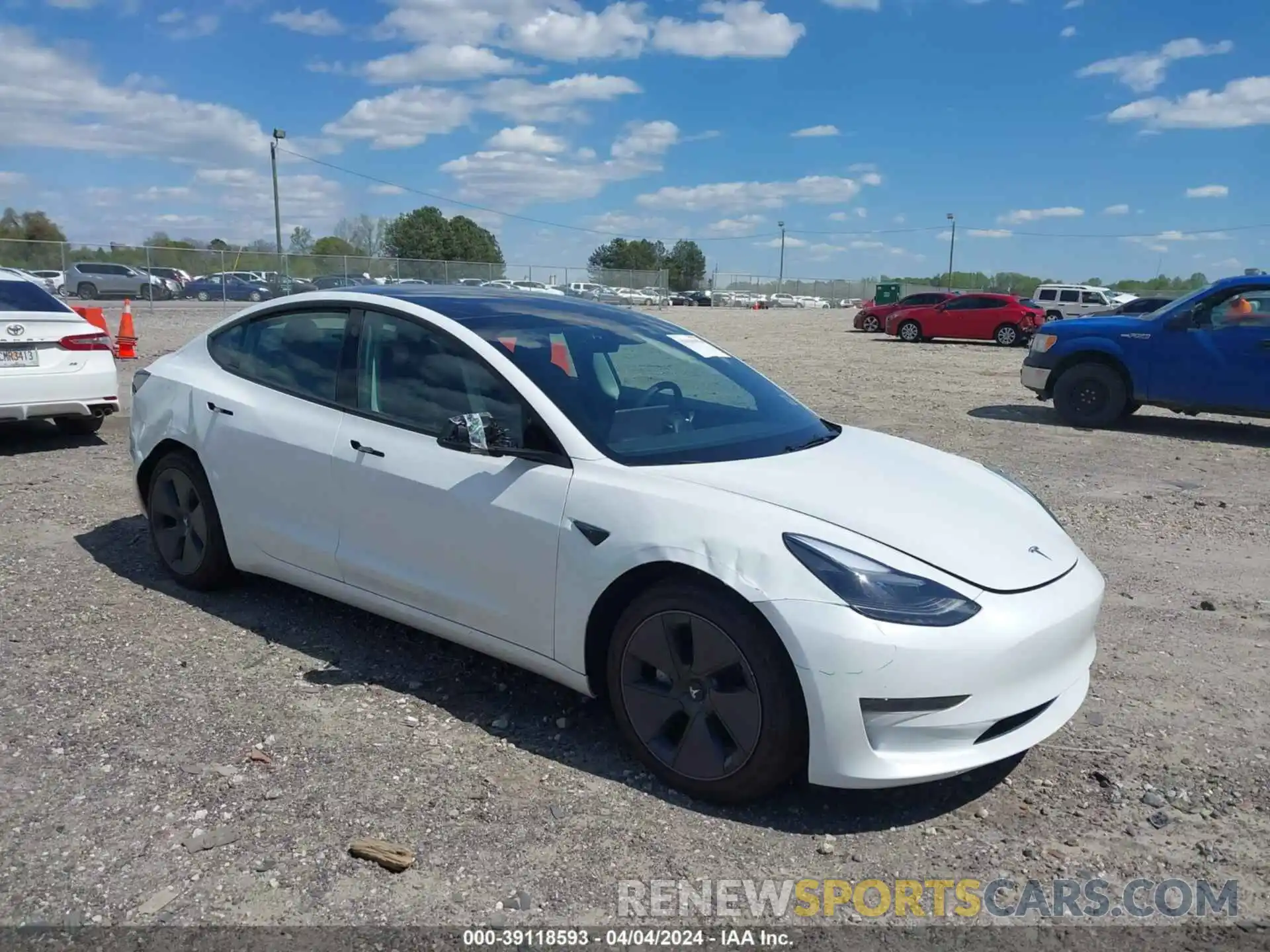 1 Photograph of a damaged car 5YJ3E1EA4PF599602 TESLA MODEL 3 2023