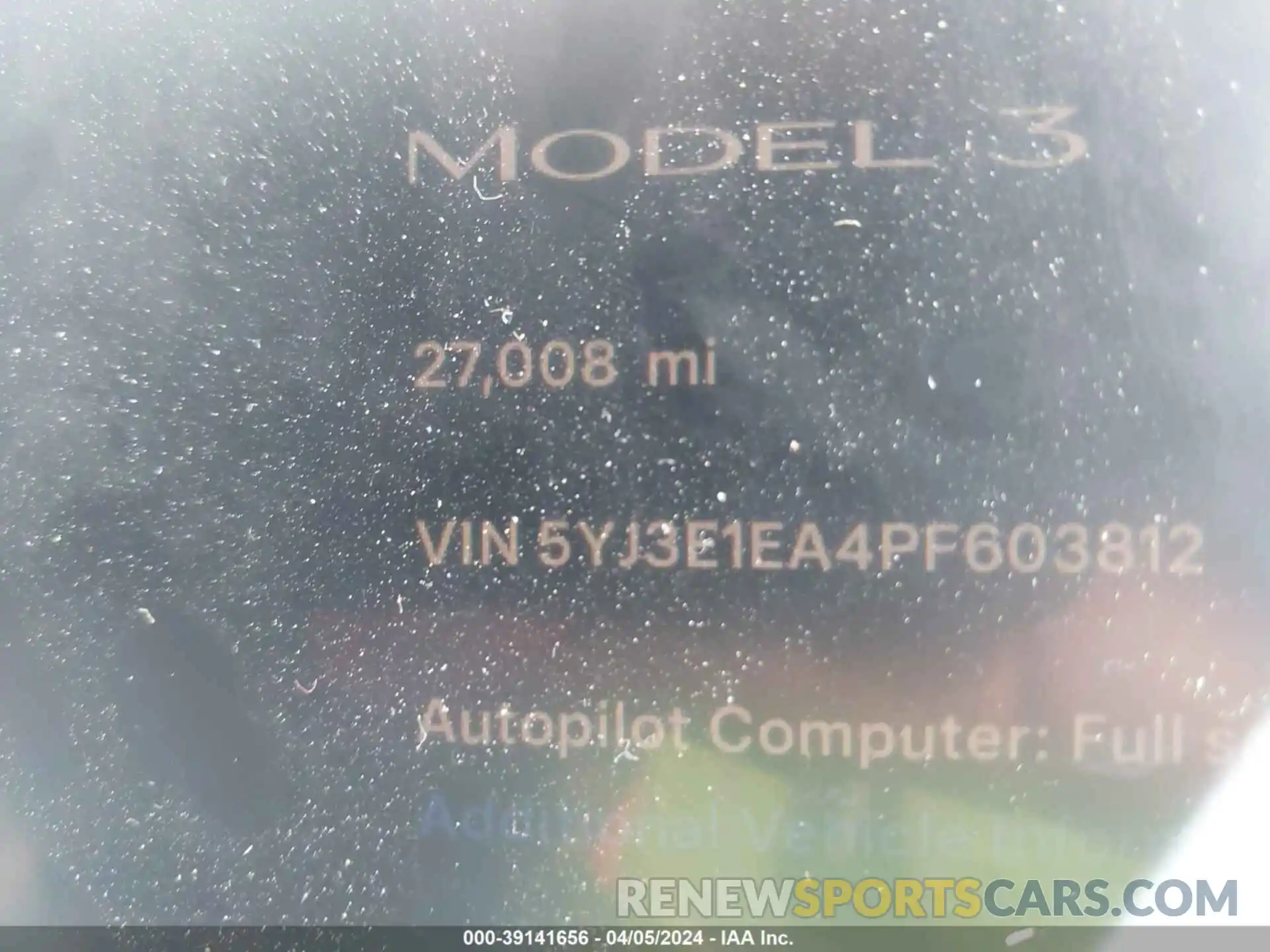 9 Фотография поврежденного автомобиля 5YJ3E1EA4PF603812 TESLA MODEL 3 2023