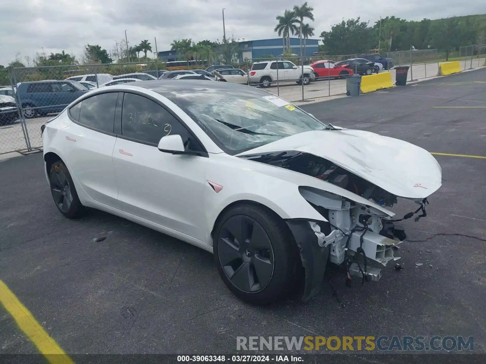 1 Photograph of a damaged car 5YJ3E1EA5PF411136 TESLA MODEL 3 2023