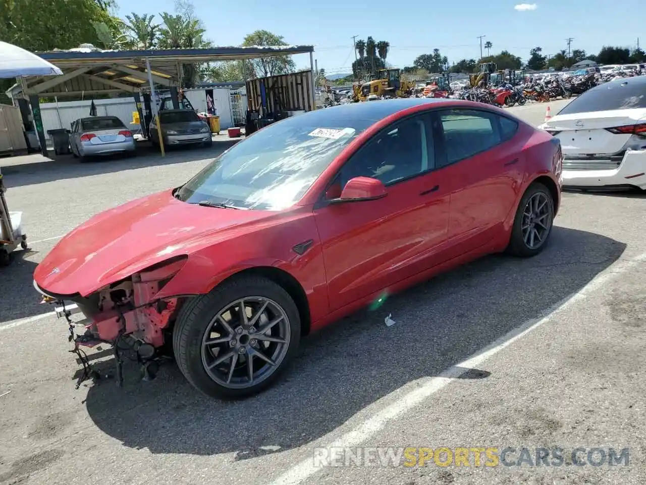 1 Photograph of a damaged car 5YJ3E1EA5PF449112 TESLA MODEL 3 2023