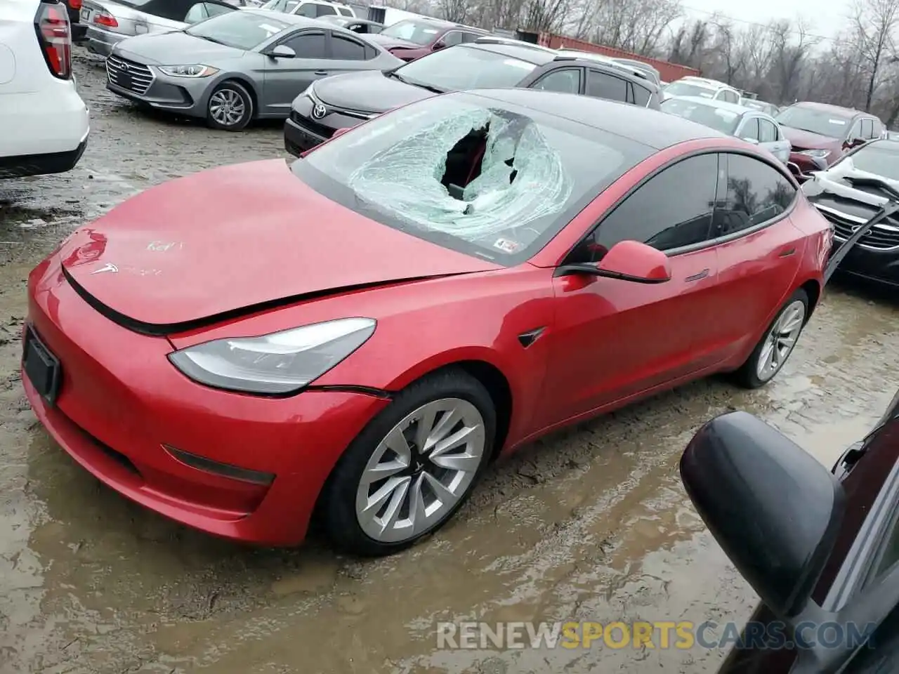 1 Photograph of a damaged car 5YJ3E1EA5PF495667 TESLA MODEL 3 2023