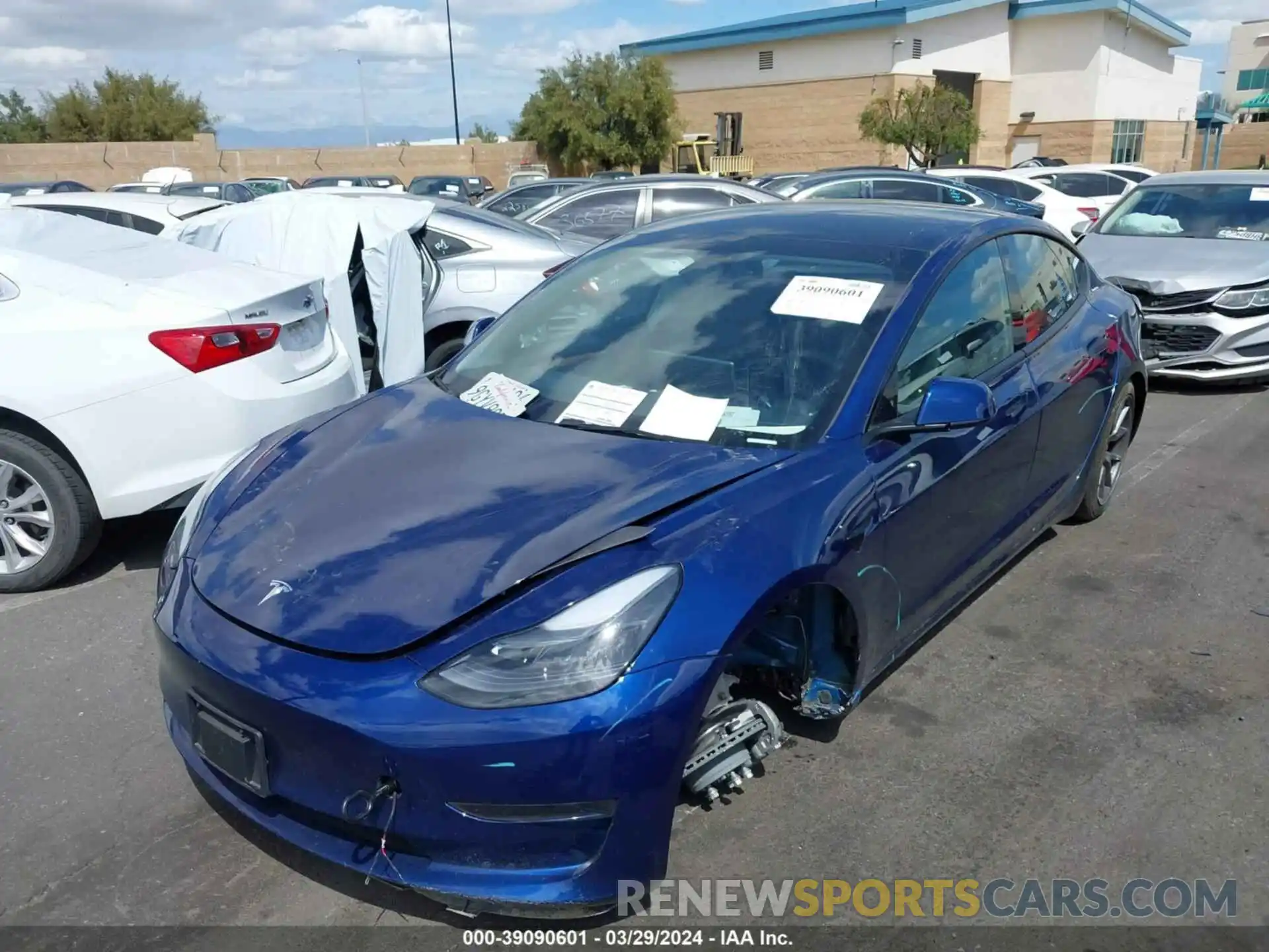 2 Photograph of a damaged car 5YJ3E1EA5PF593162 TESLA MODEL 3 2023