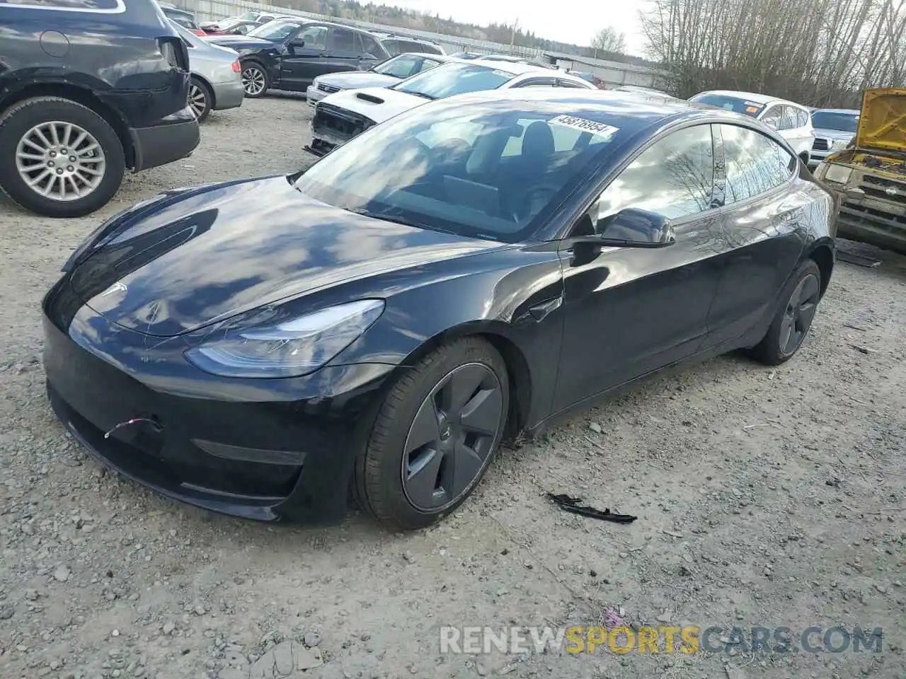 1 Photograph of a damaged car 5YJ3E1EA5PF669883 TESLA MODEL 3 2023