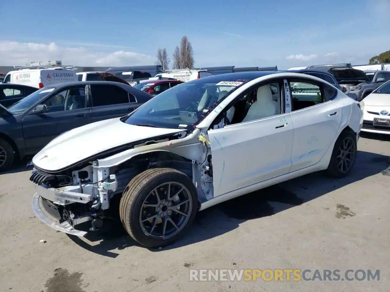 1 Photograph of a damaged car 5YJ3E1EA7PF466994 TESLA MODEL 3 2023