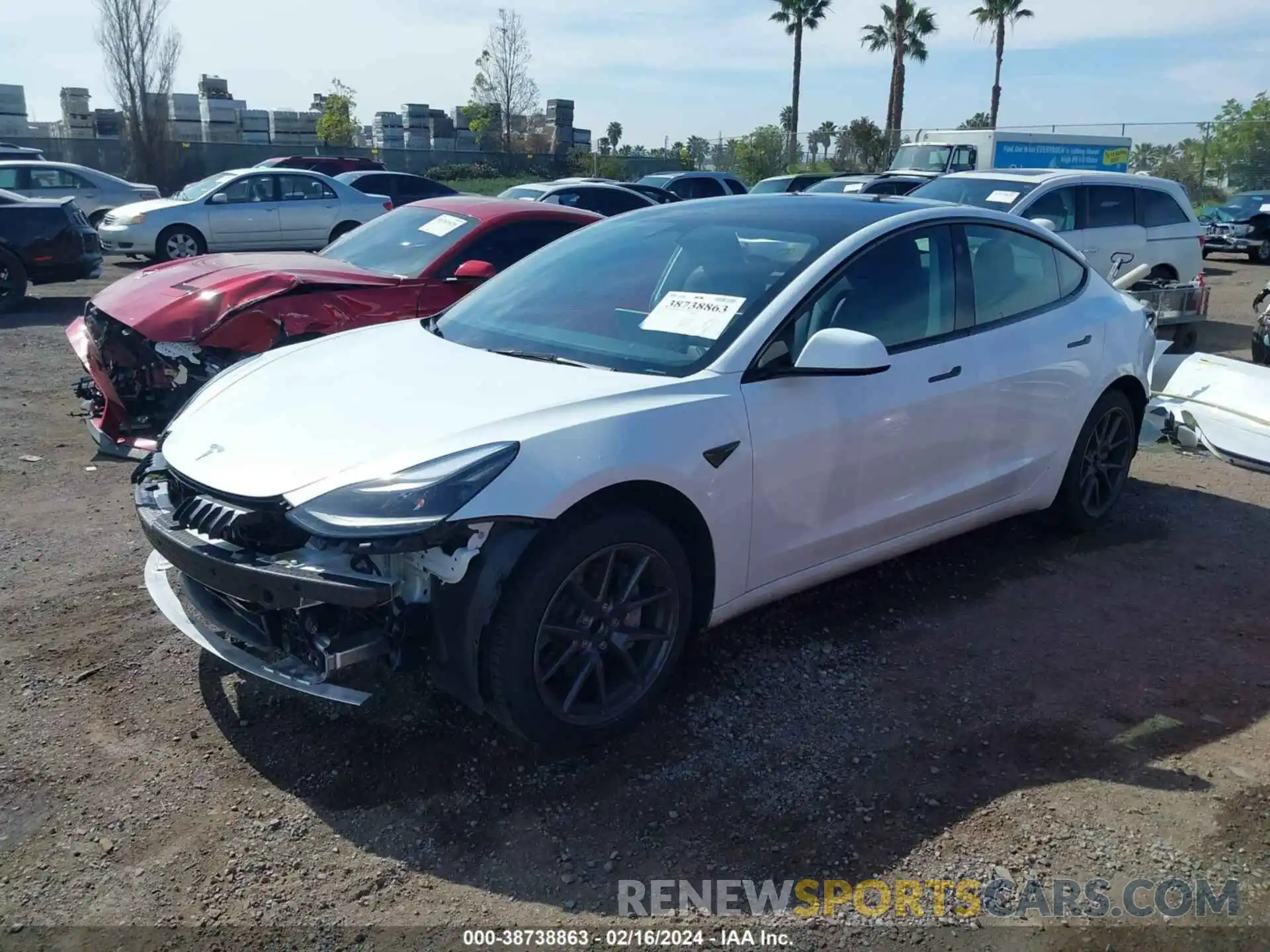 2 Photograph of a damaged car 5YJ3E1EA7PF564195 TESLA MODEL 3 2023