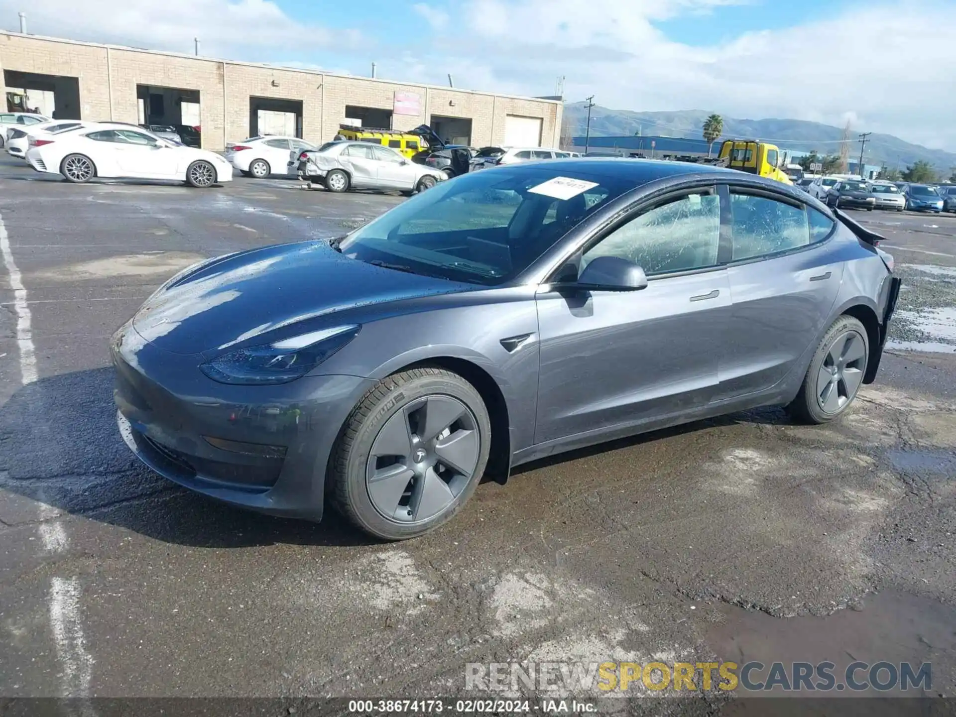 2 Photograph of a damaged car 5YJ3E1EA7PF712166 TESLA MODEL 3 2023