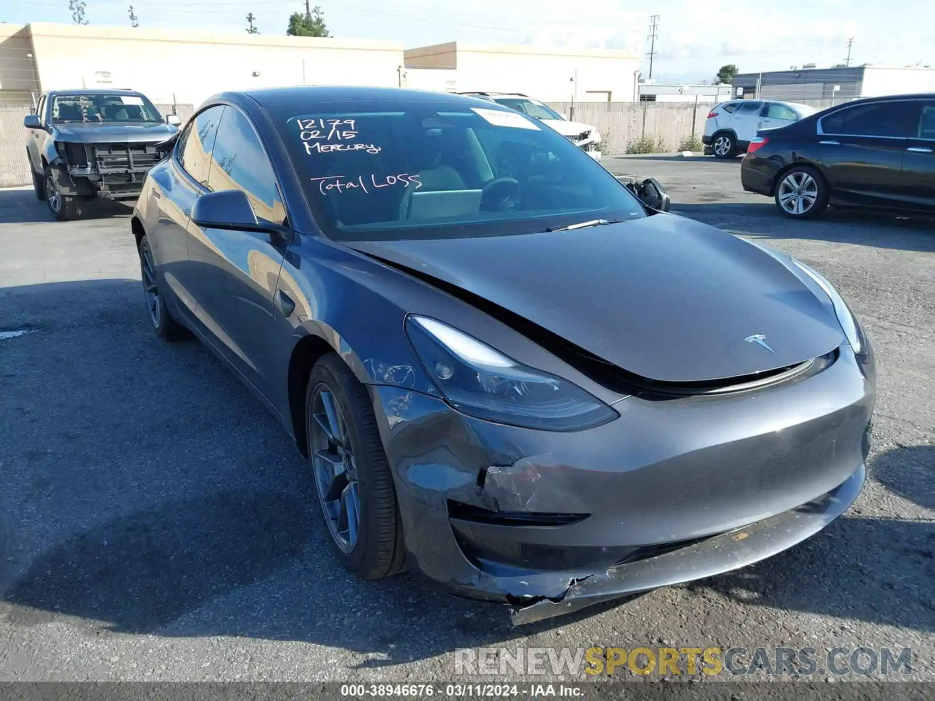 1 Photograph of a damaged car 5YJ3E1EA8PF651748 TESLA MODEL 3 2023