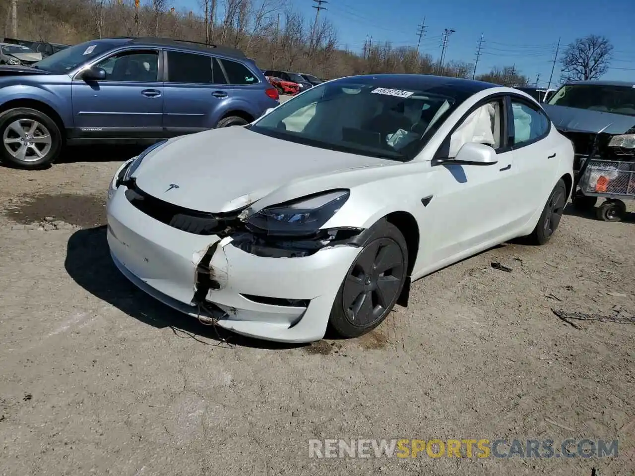 1 Photograph of a damaged car 5YJ3E1EAXPF432046 TESLA MODEL 3 2023