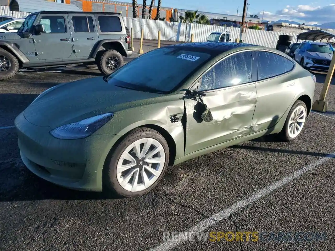 1 Photograph of a damaged car 5YJ3E1EAXPF685366 TESLA MODEL 3 2023