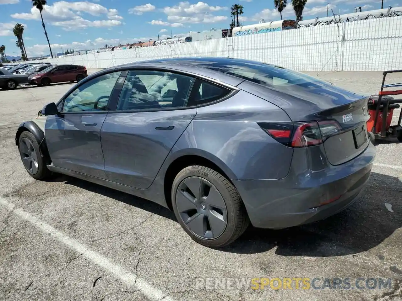 2 Photograph of a damaged car 5YJ3E1EAXPF686078 TESLA MODEL 3 2023