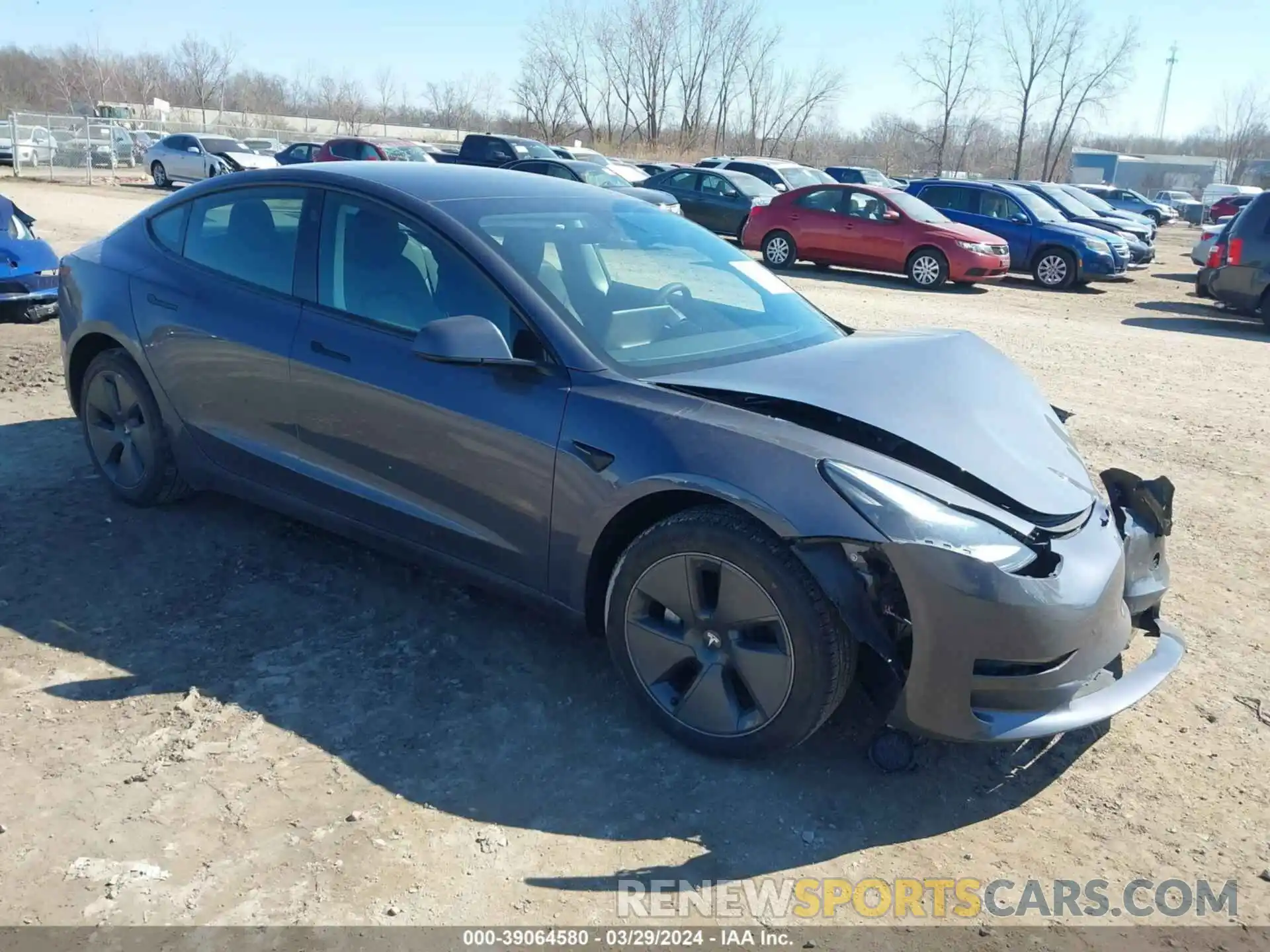 1 Photograph of a damaged car 5YJ3E1EB1PF663961 TESLA MODEL 3 2023