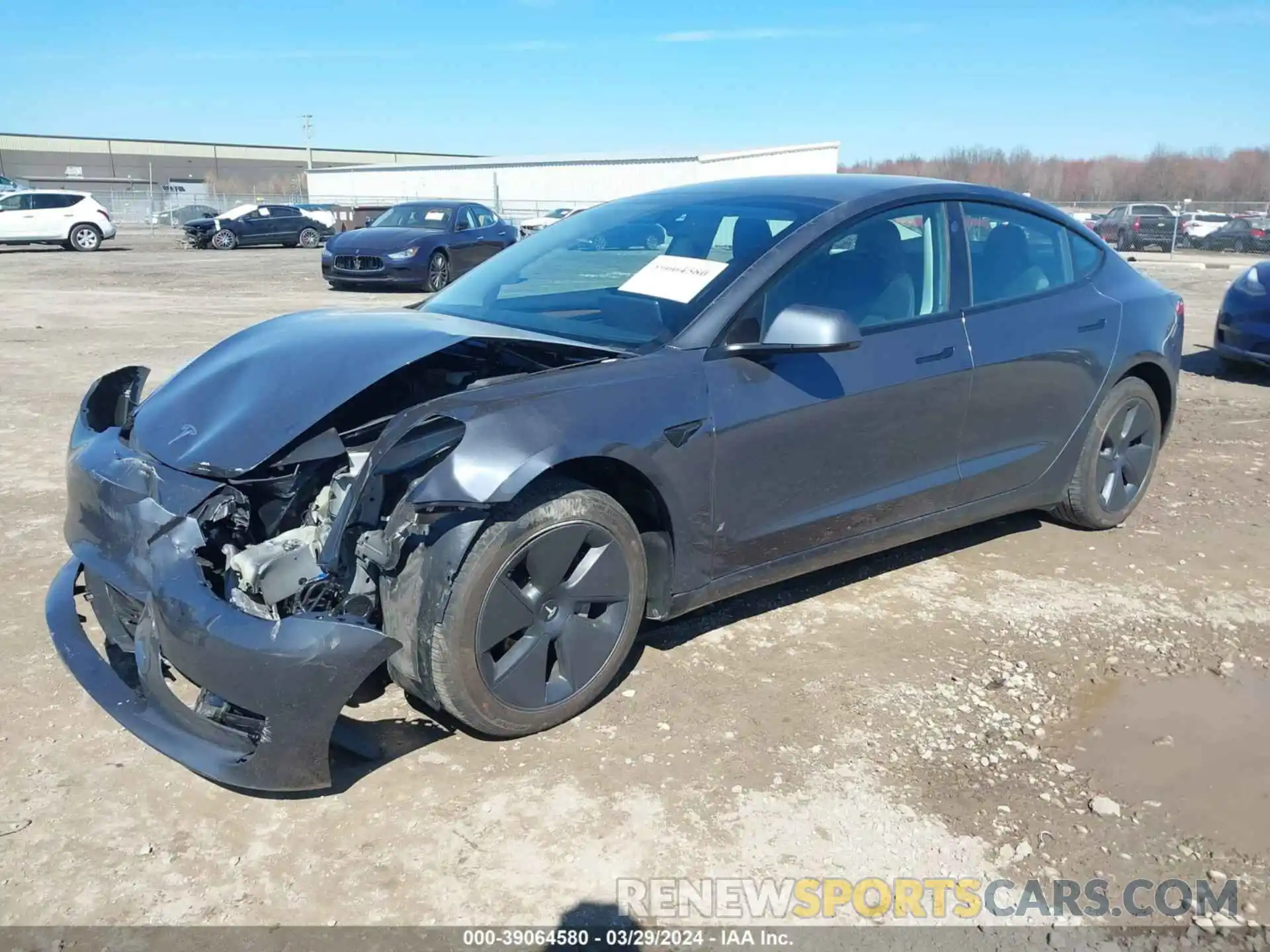 2 Photograph of a damaged car 5YJ3E1EB1PF663961 TESLA MODEL 3 2023