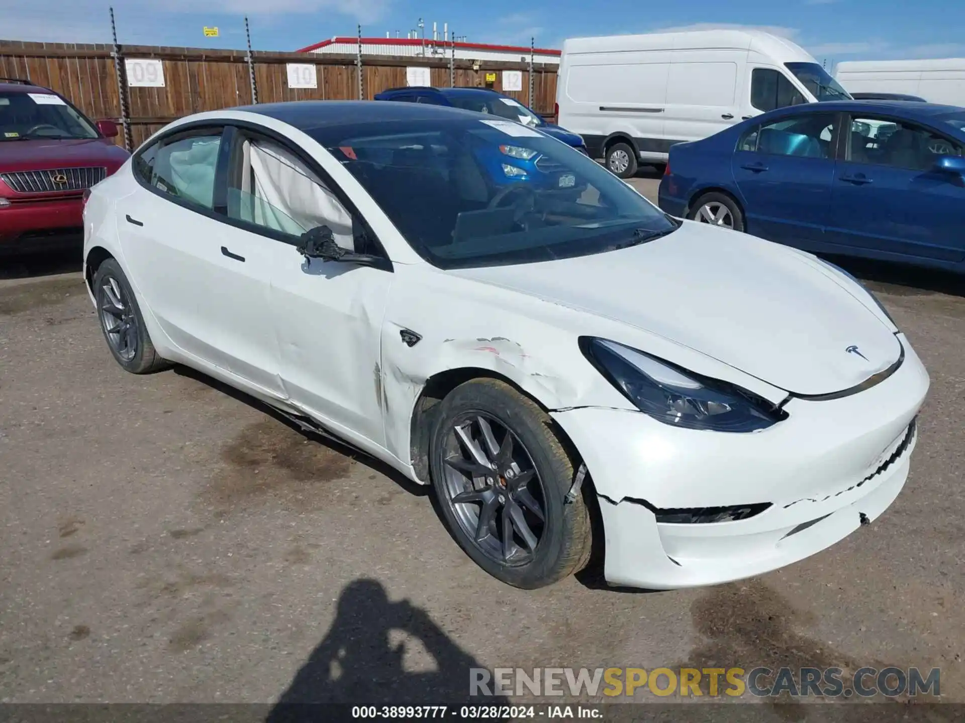 1 Photograph of a damaged car 5YJ3E1EB4PF599673 TESLA MODEL 3 2023